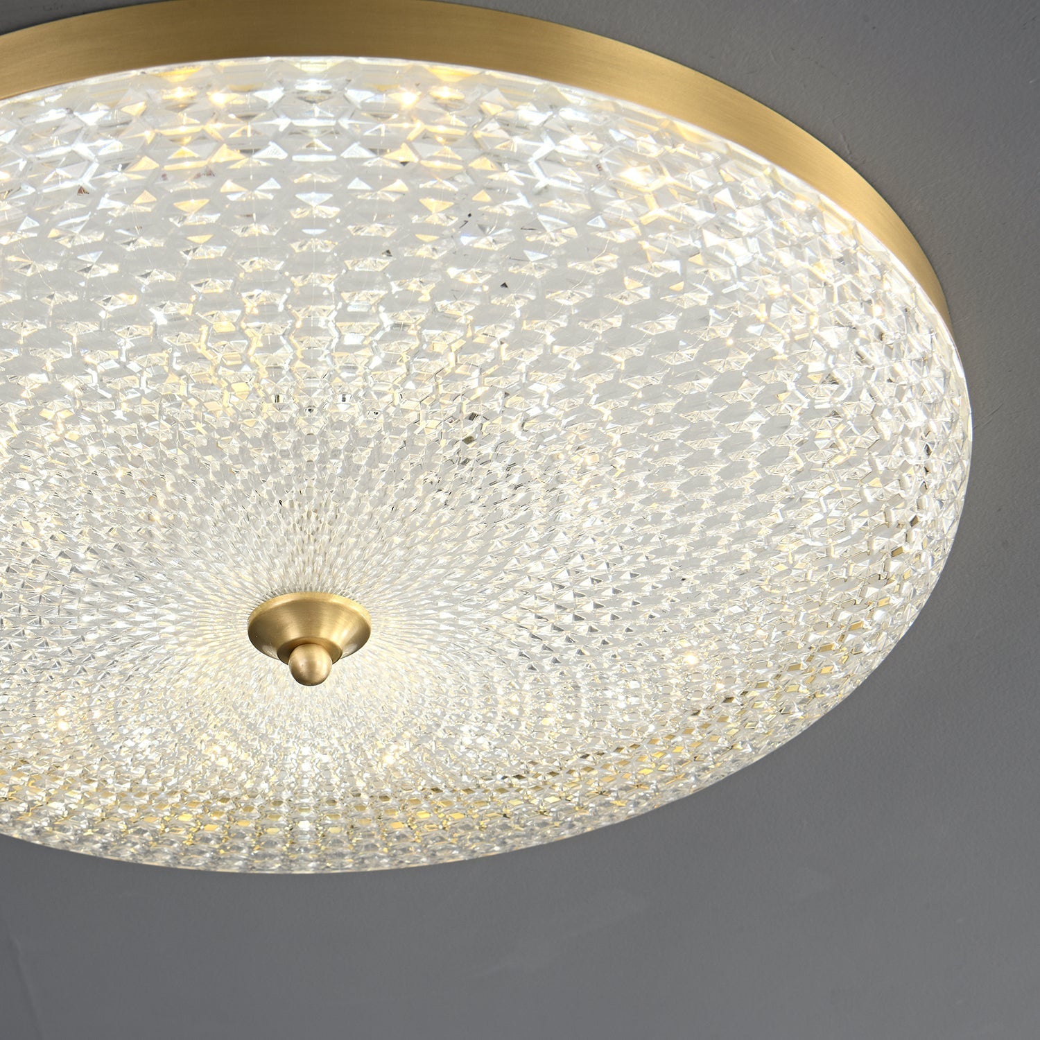 Orlena Modern Minimalist Brass Acrylic Ceiling Lamp-Neutral Decor