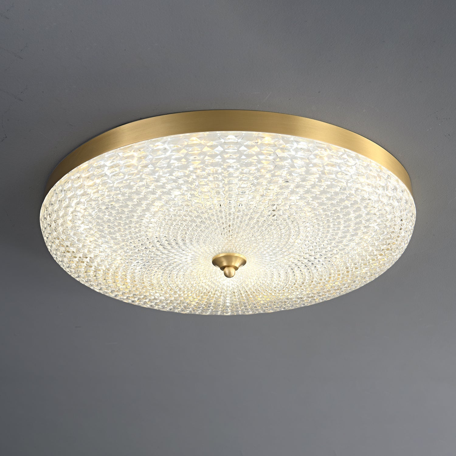 Orlena Modern Minimalist Brass Acrylic Ceiling Lamp-Neutral Decor