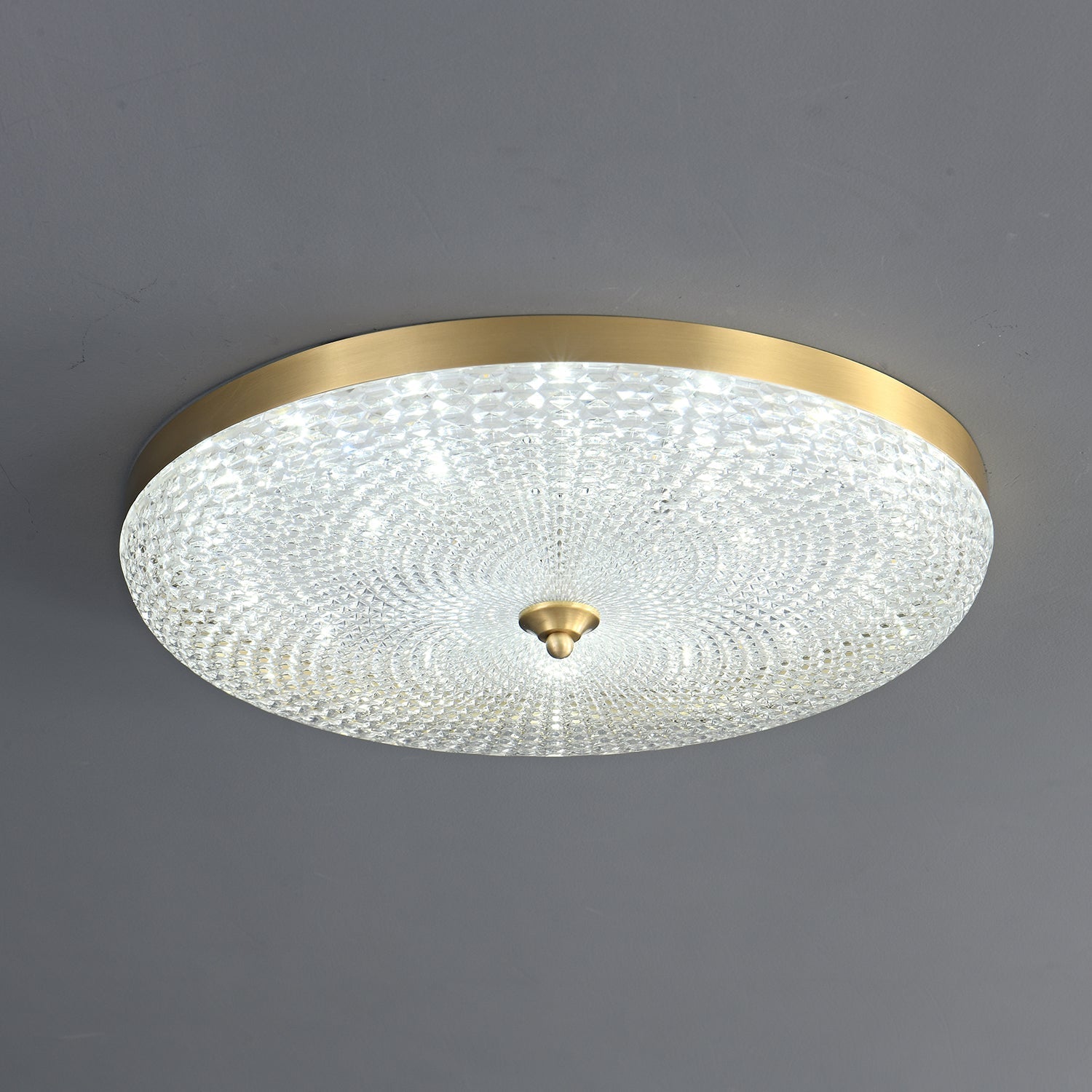 Orlena Modern Minimalist Brass Acrylic Ceiling Lamp-Neutral Decor
