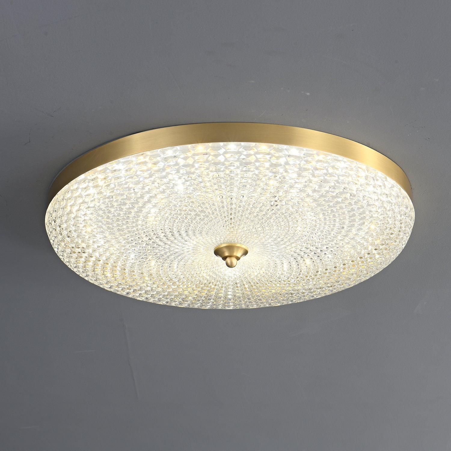 Orlena Modern Minimalist Brass Acrylic Ceiling Lamp-Neutral Decor