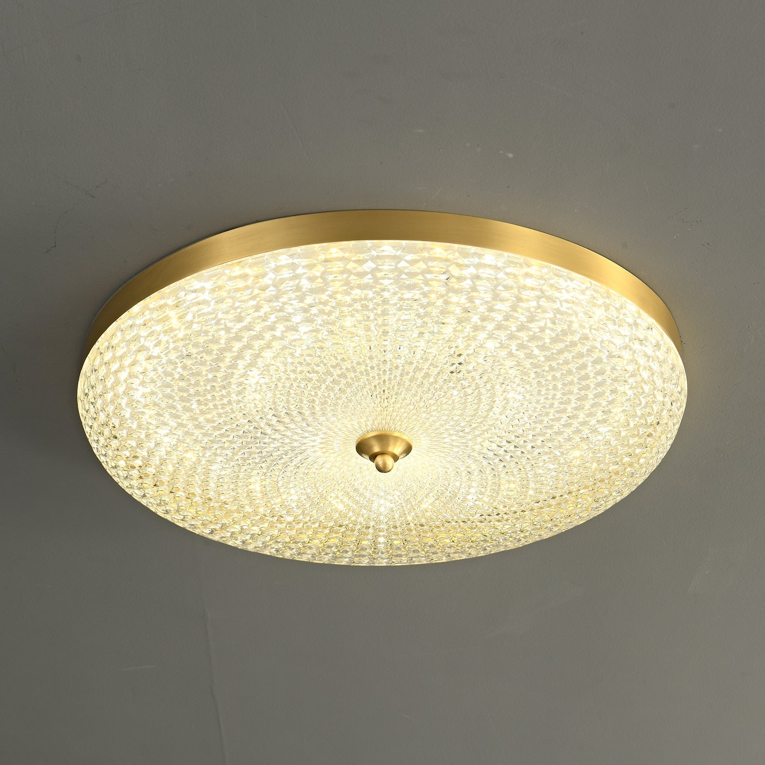 Orlena Modern Minimalist Brass Acrylic Ceiling Lamp-Neutral Decor