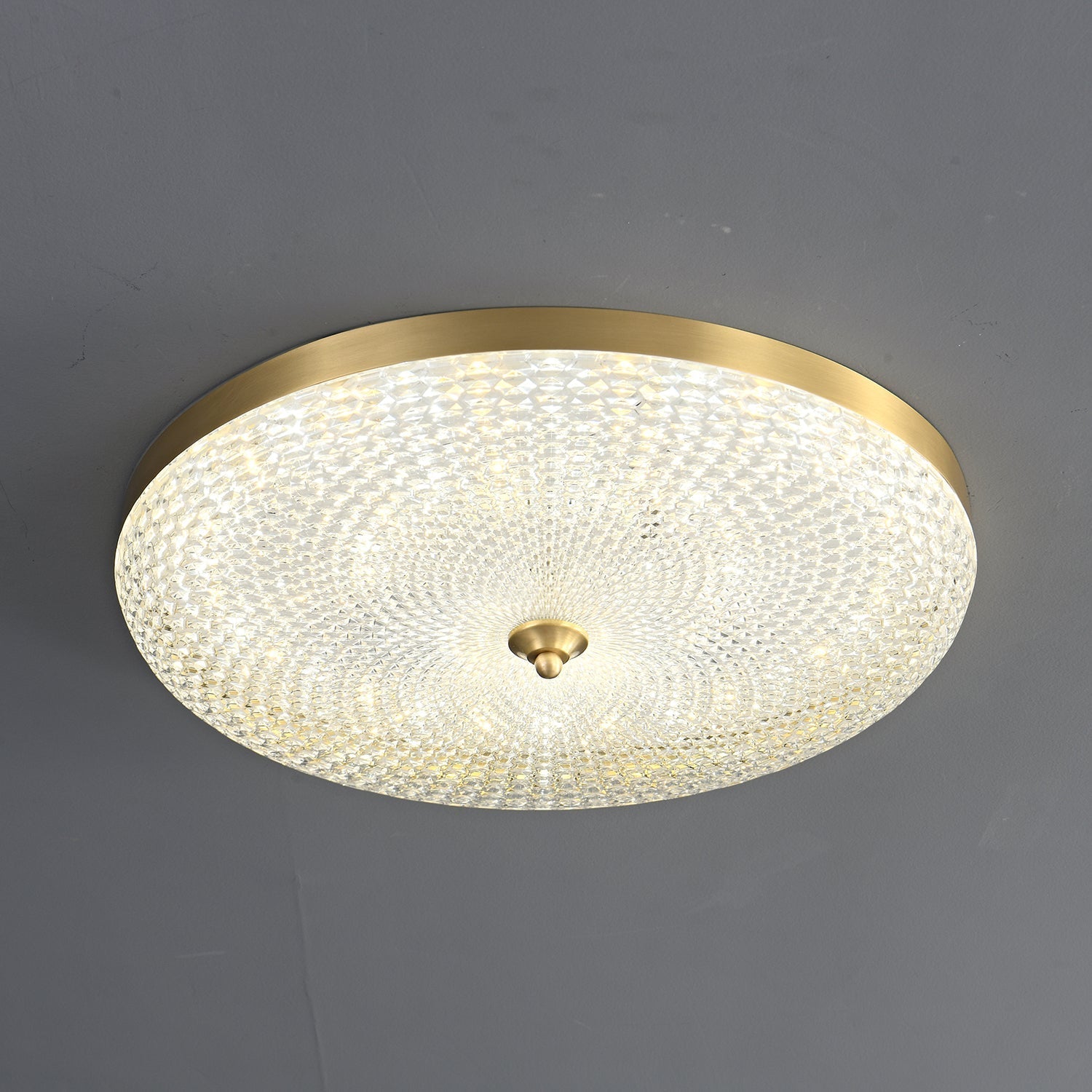 Orlena Modern Minimalist Brass Acrylic Ceiling Lamp-Neutral Decor