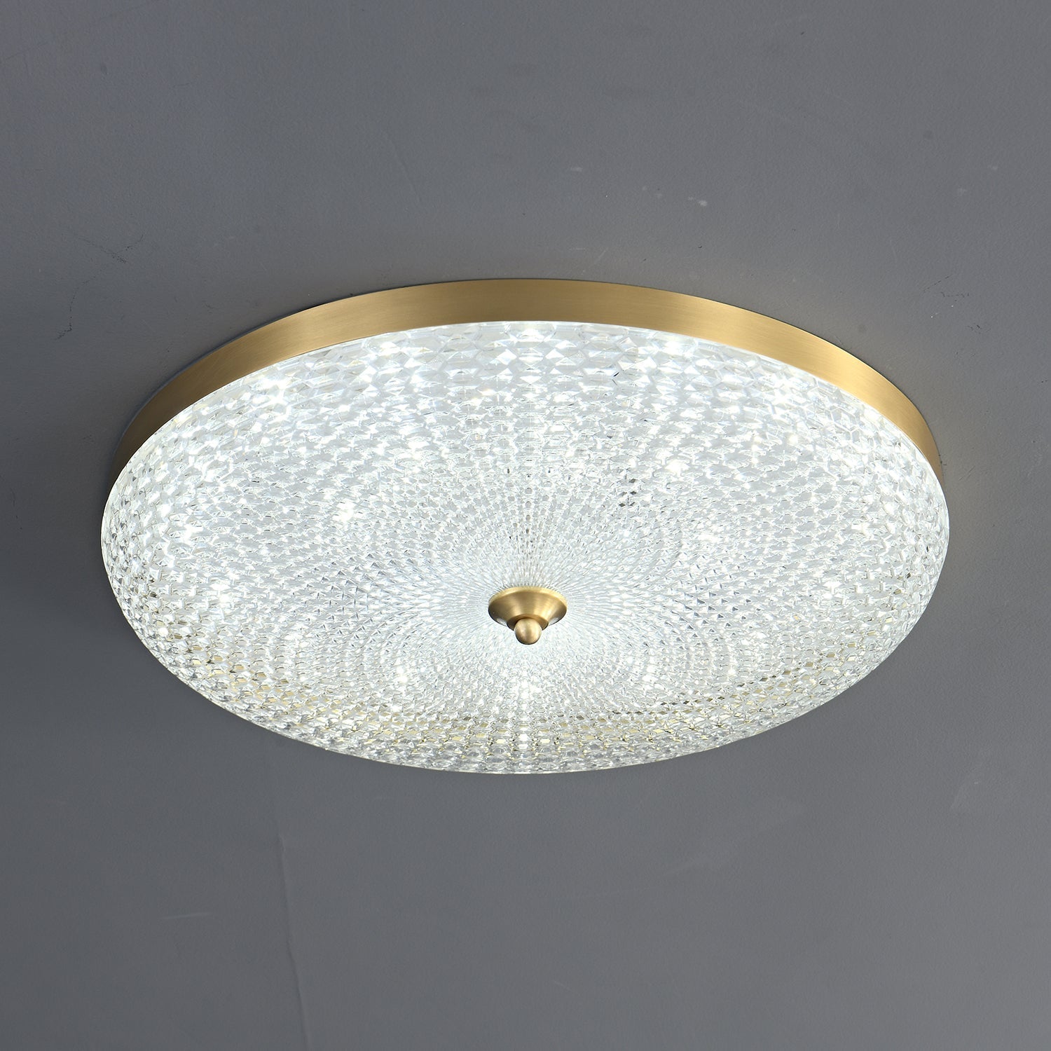 Orlena Modern Minimalist Brass Acrylic Ceiling Lamp-Neutral Decor