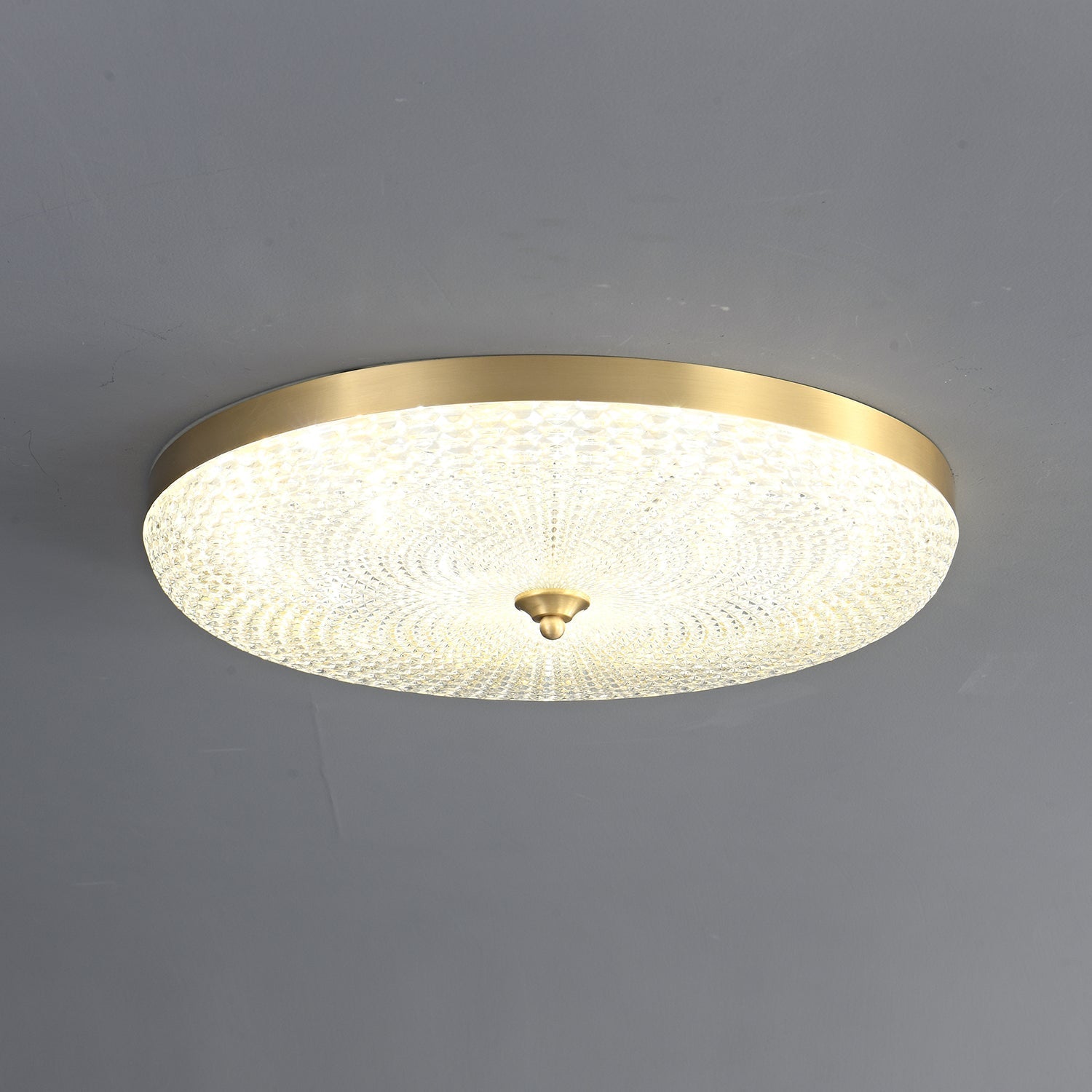 Orlena Modern Minimalist Brass Acrylic Ceiling Lamp-Neutral Decor
