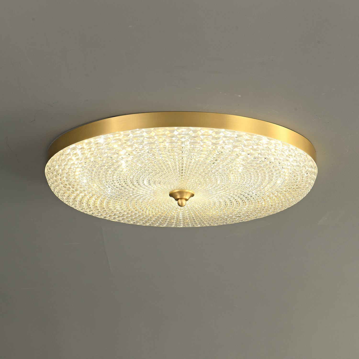 Orlena Modern Minimalist Brass Acrylic Ceiling Lamp-Neutral Decor
