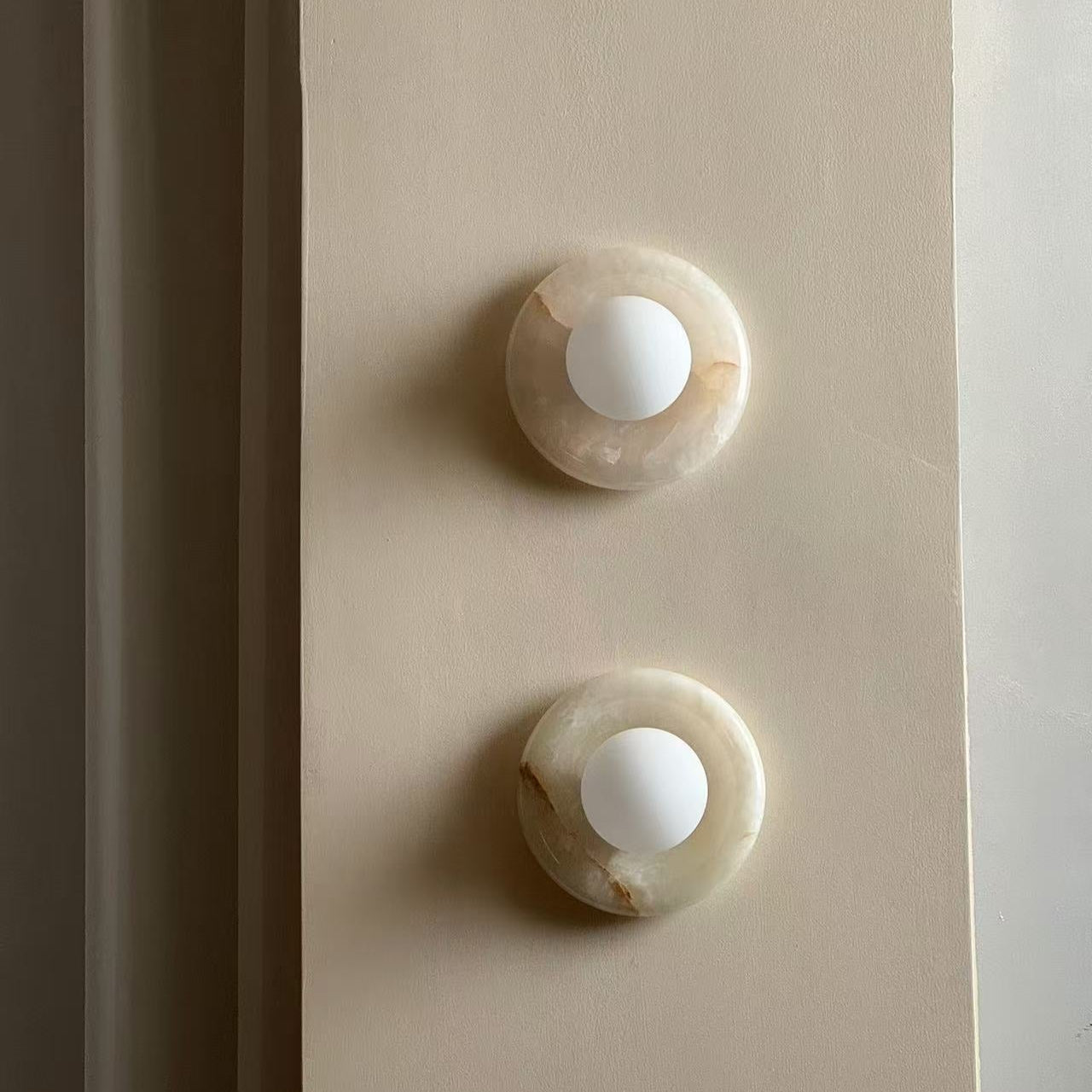 Hako Marble Indoor Wall Sconce - Neutral Decor