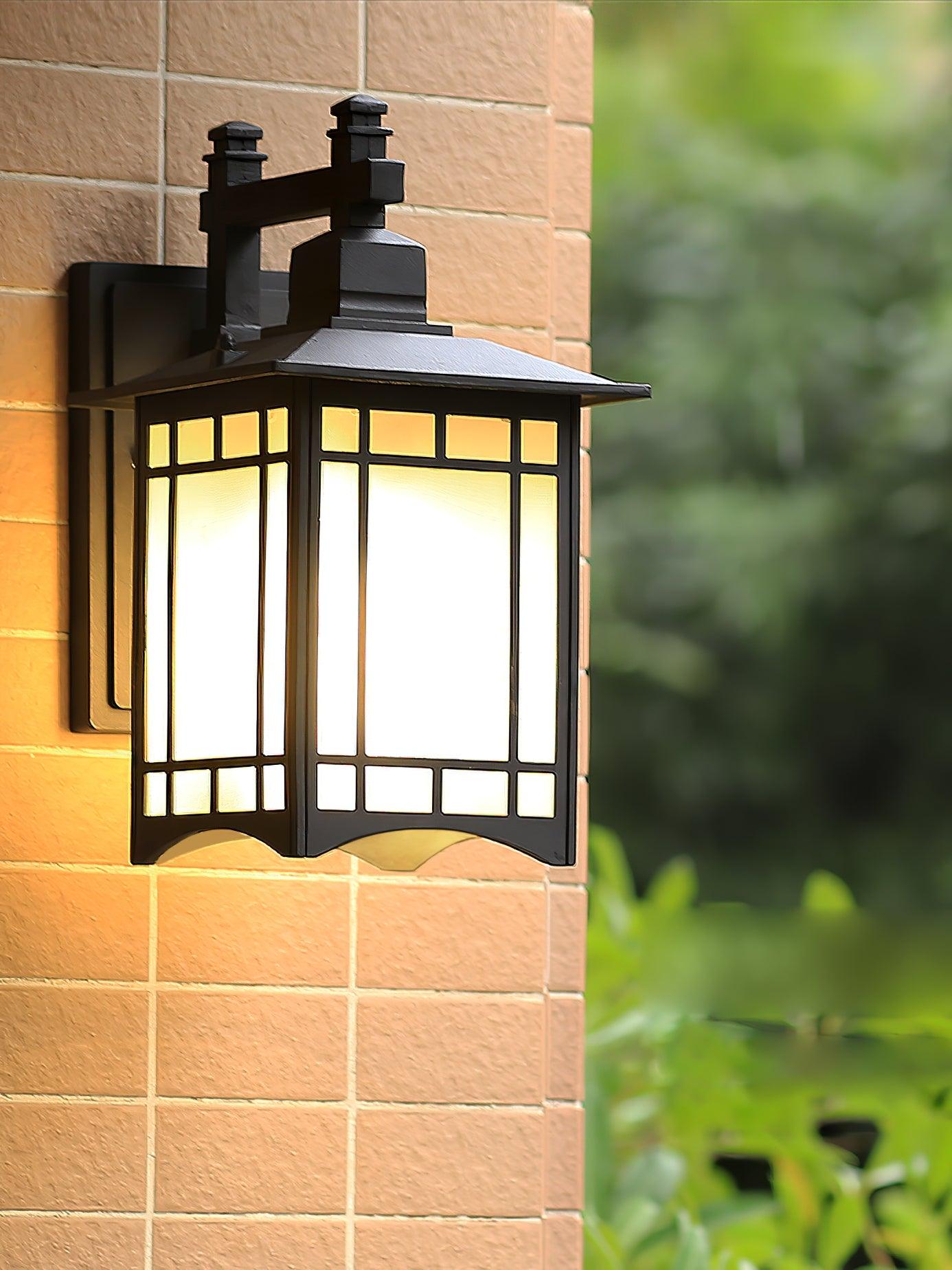 Gerald Elegance House Glass Outdoor Wall Light-Neutral Decor