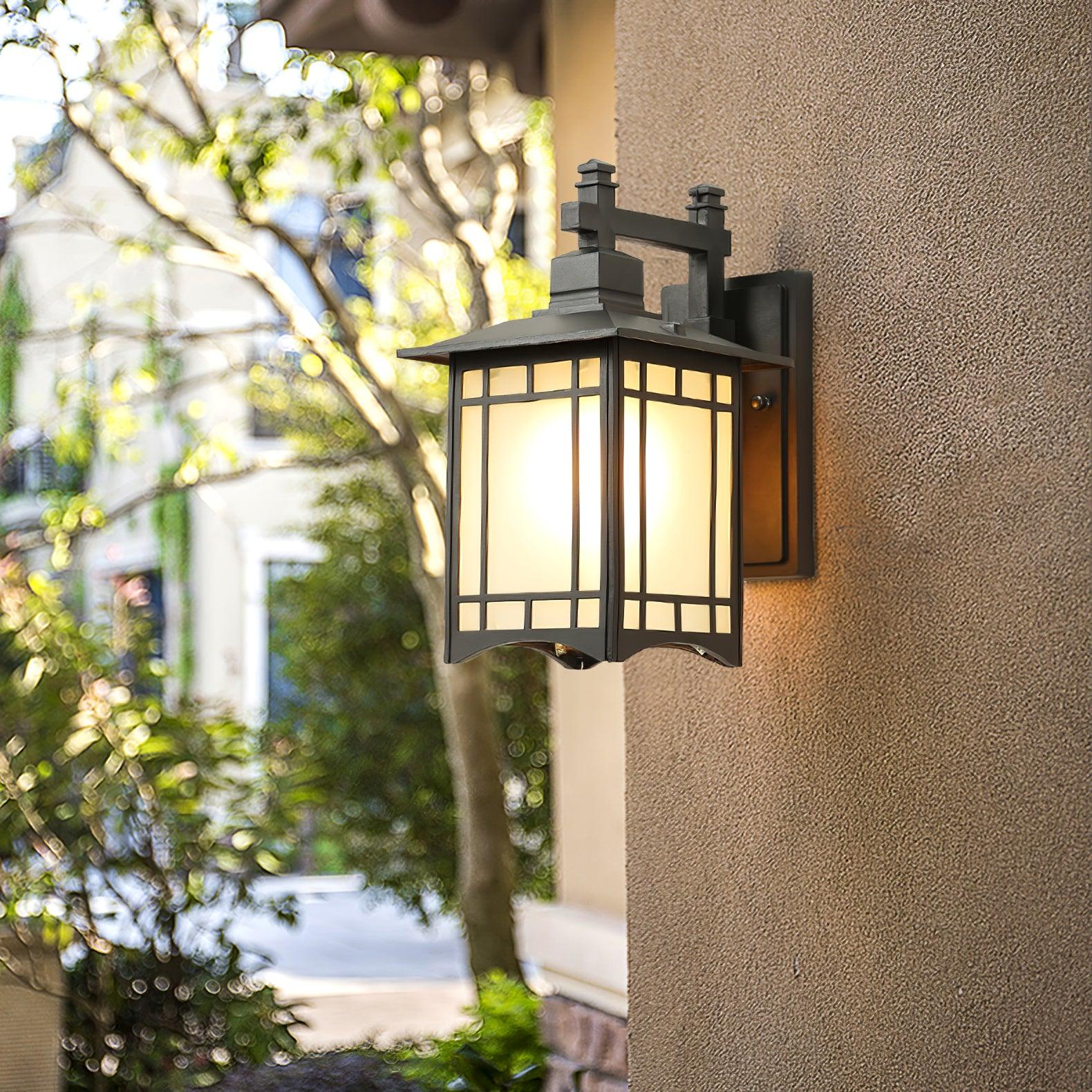 Gerald Elegance House Glass Outdoor Wall Light-Neutral Decor