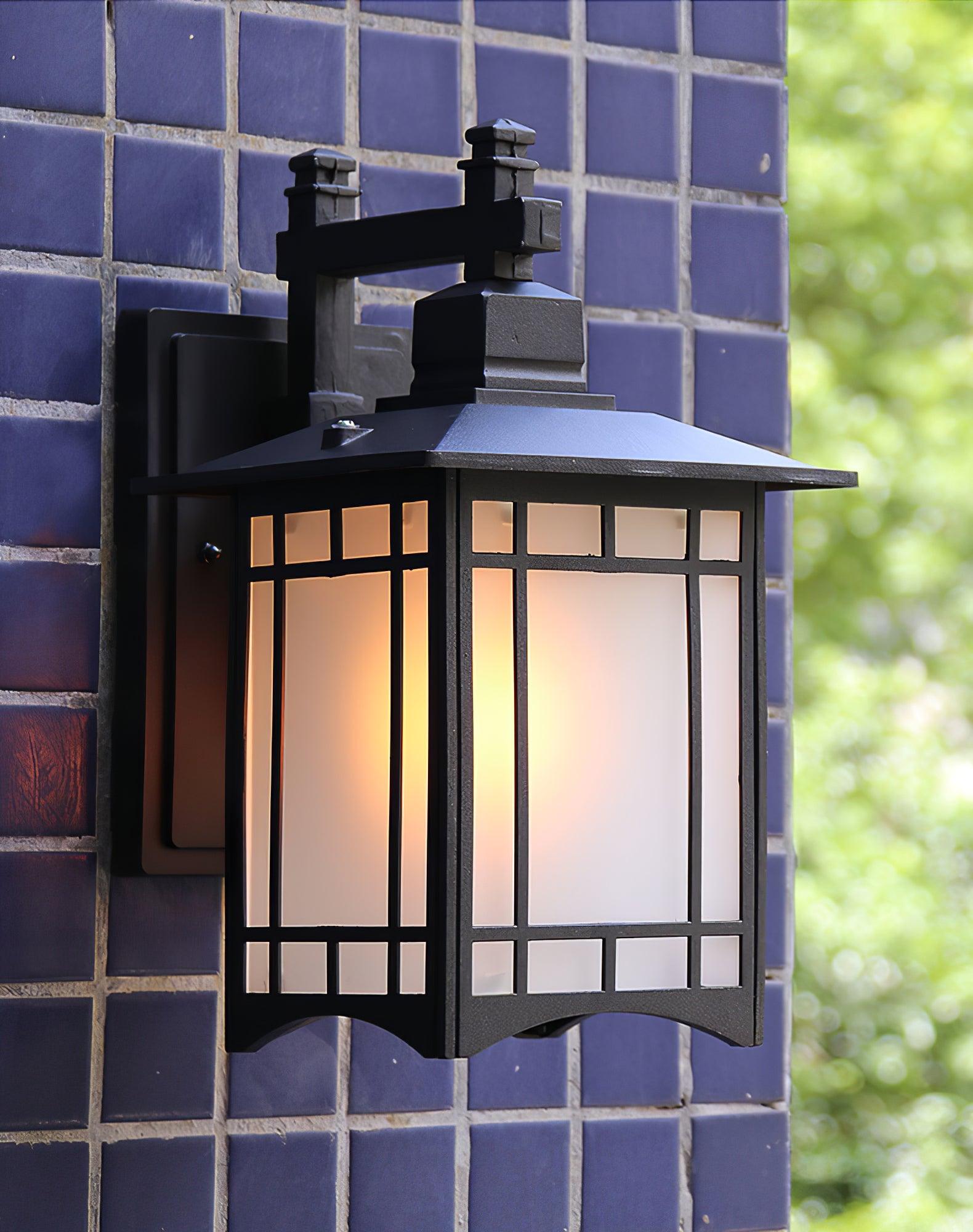 Gerald Elegance House Glass Outdoor Wall Light-Neutral Decor