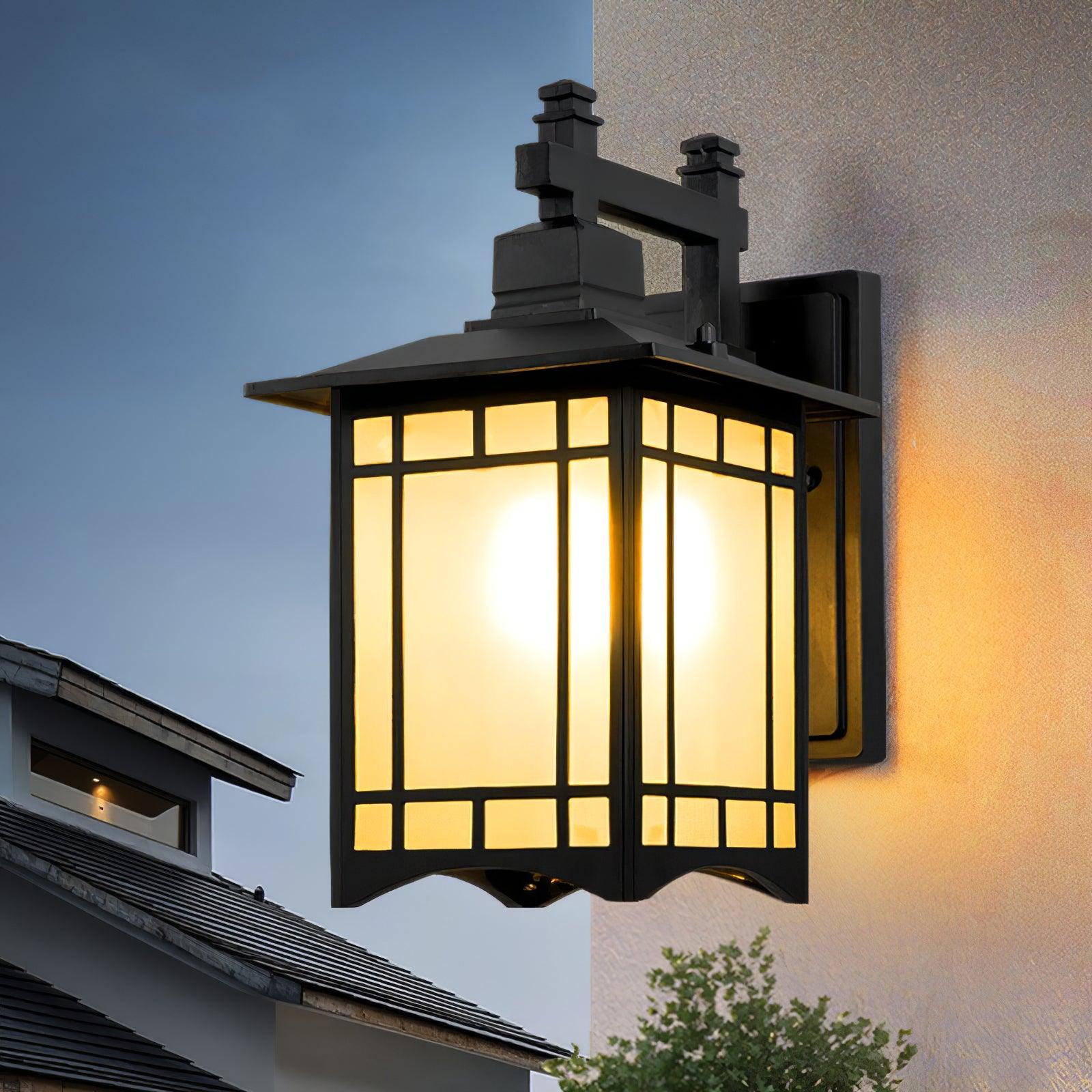 Gerald Elegance House Glass Outdoor Wall Light-Neutral Decor