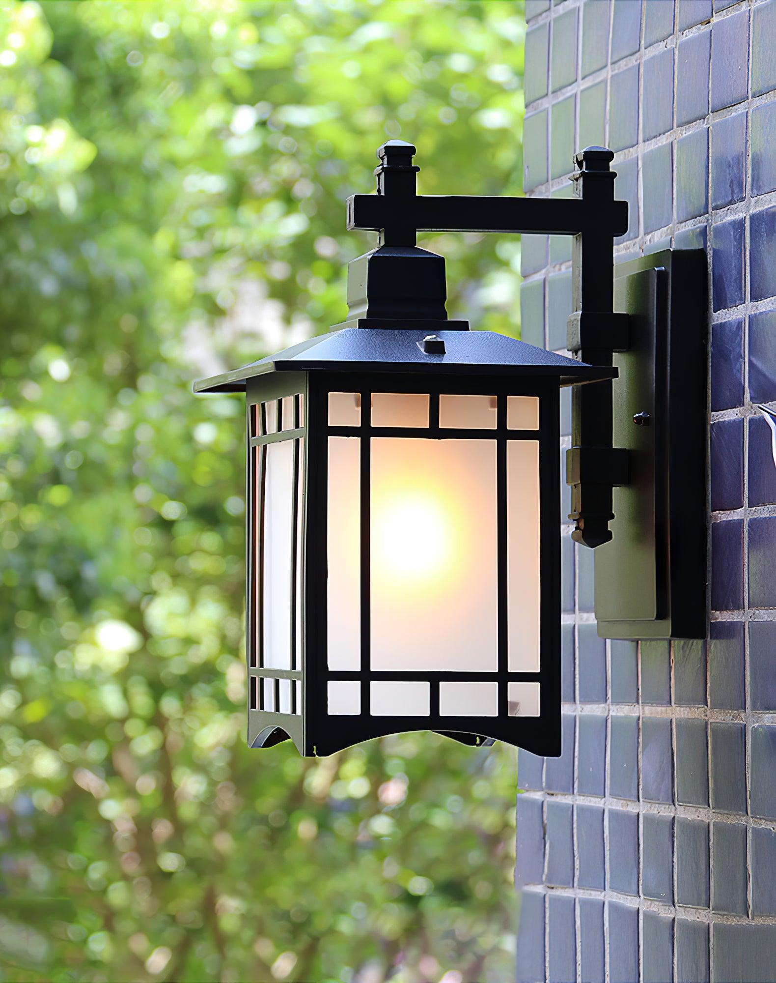 Gerald Elegance House Glass Outdoor Wall Light-Neutral Decor