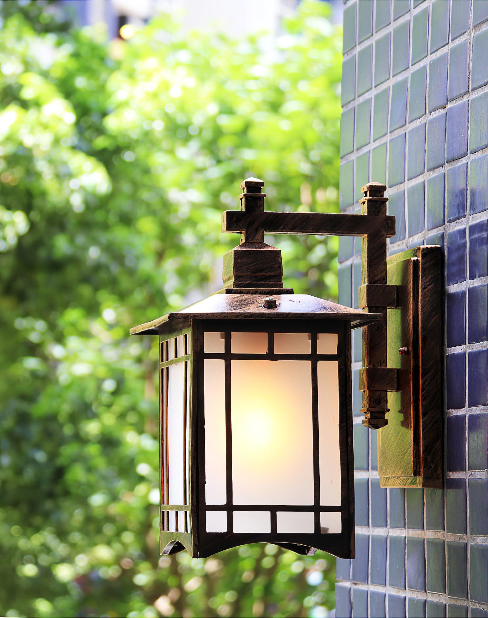 Gerald Elegance House Glass Outdoor Wall Light-Neutral Decor