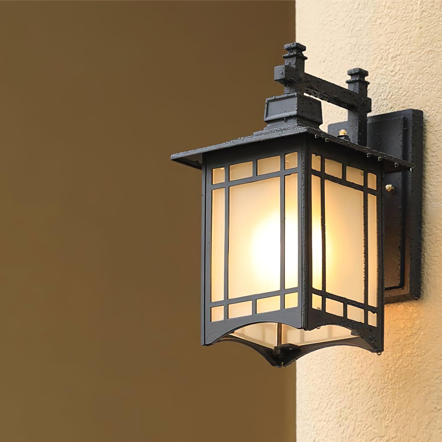 Gerald Elegance House Glass Outdoor Wall Light-Neutral Decor