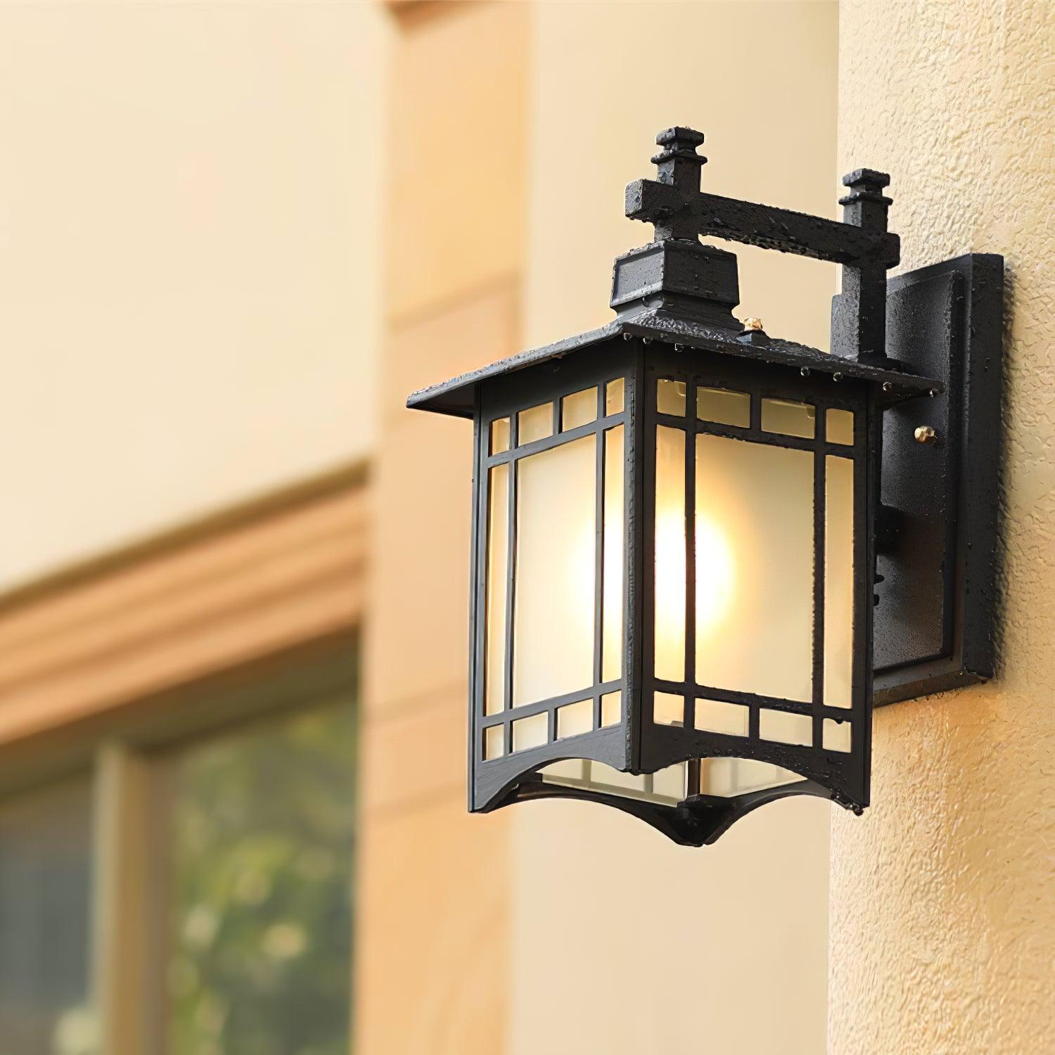 Gerald Elegance House Glass Outdoor Wall Light-Neutral Decor