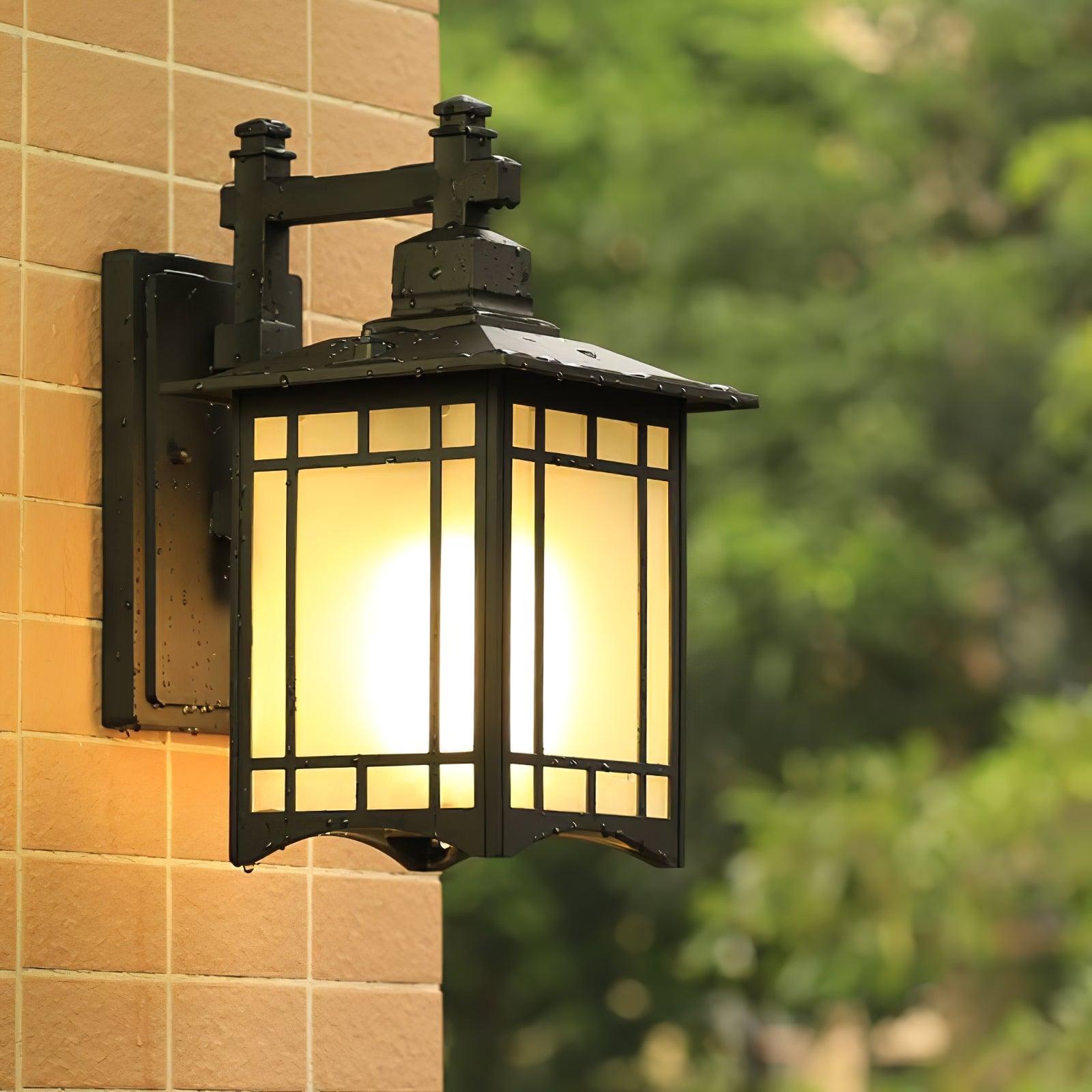 Gerald Elegance House Glass Outdoor Wall Light-Neutral Decor