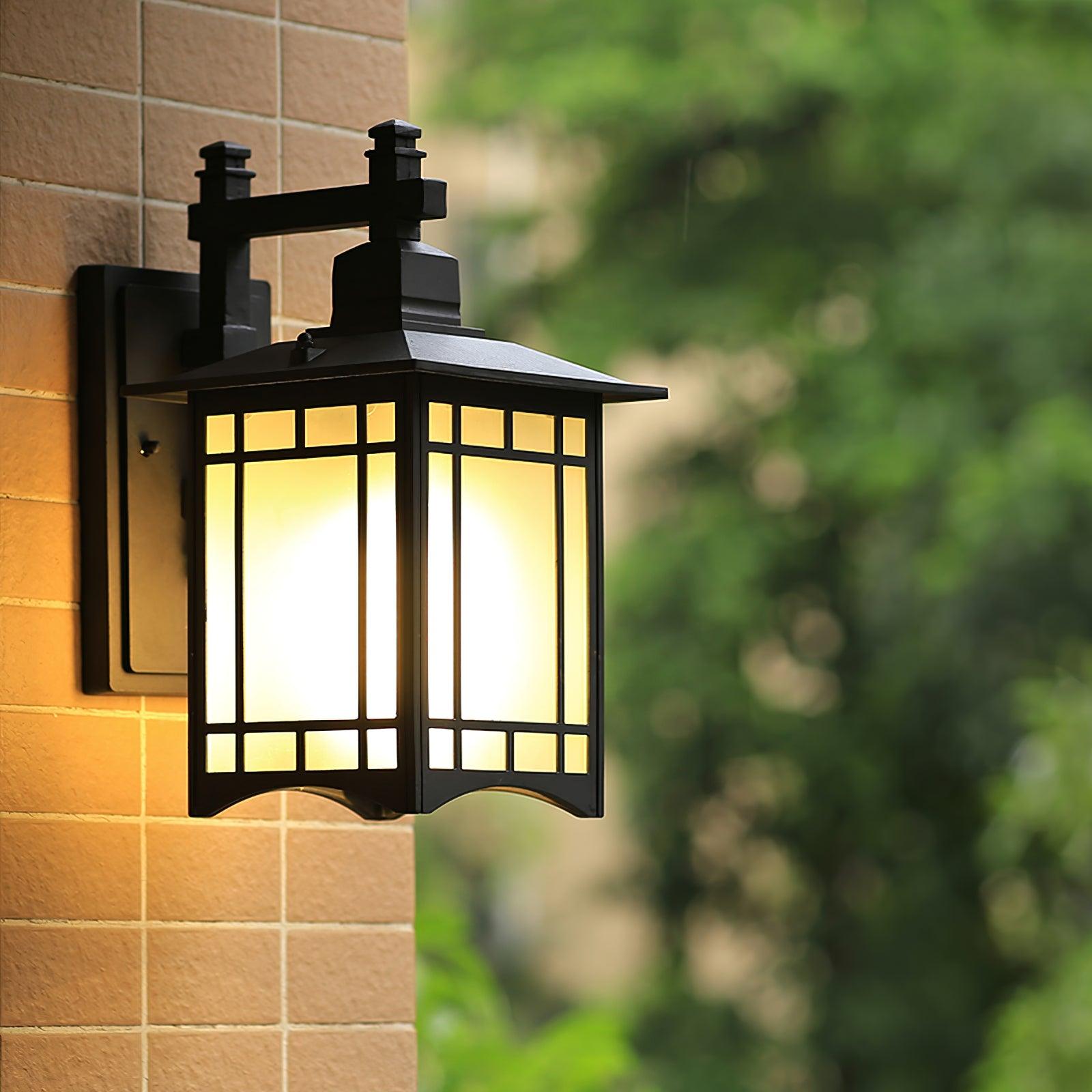 Gerald Elegance House Glass Outdoor Wall Light-Neutral Decor