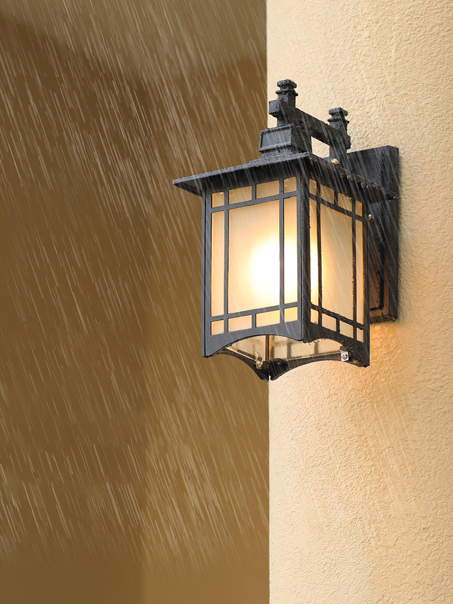 Gerald Elegance House Glass Outdoor Wall Light-Neutral Decor