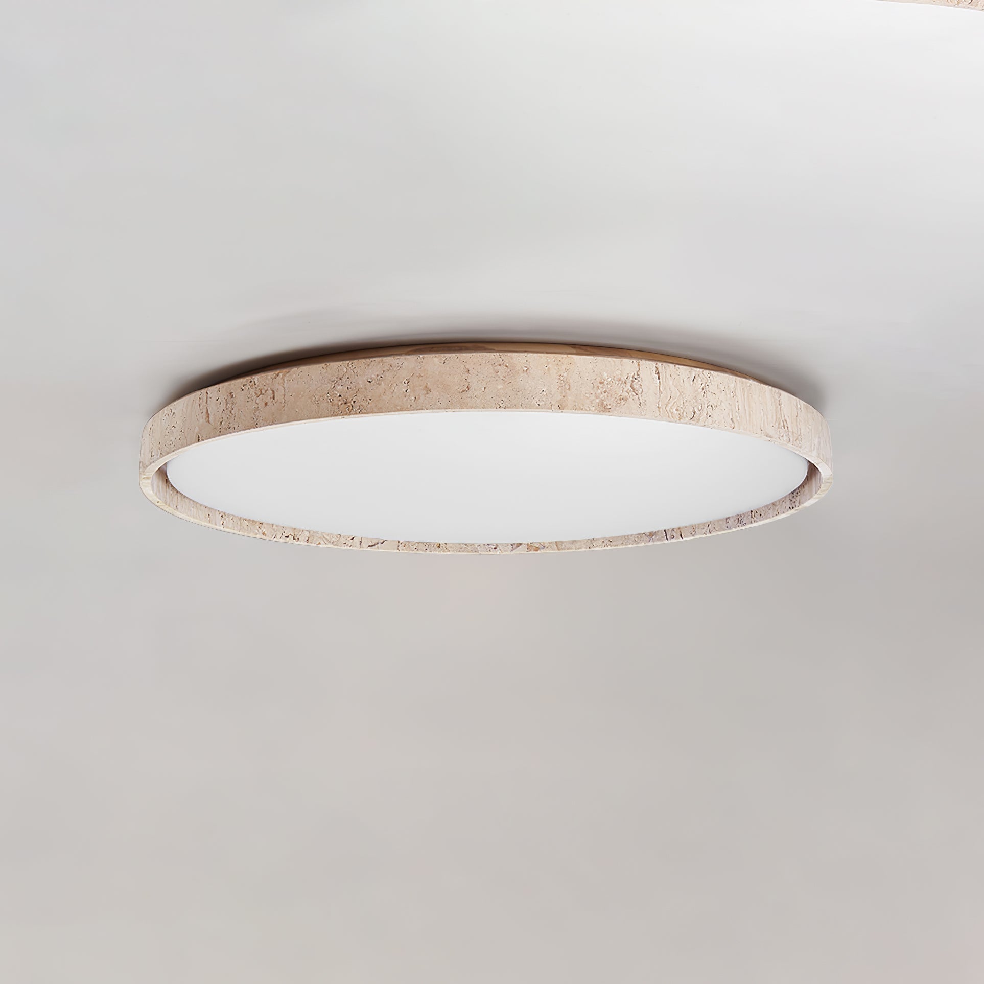 Kathy Travertine Round Ceiling Light-Neutral Decor