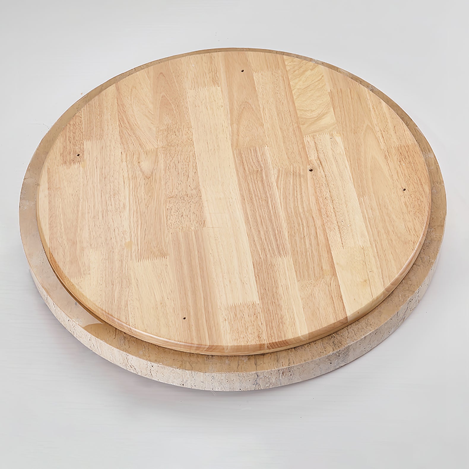 Kathy Travertine Round Ceiling Light-Neutral Decor