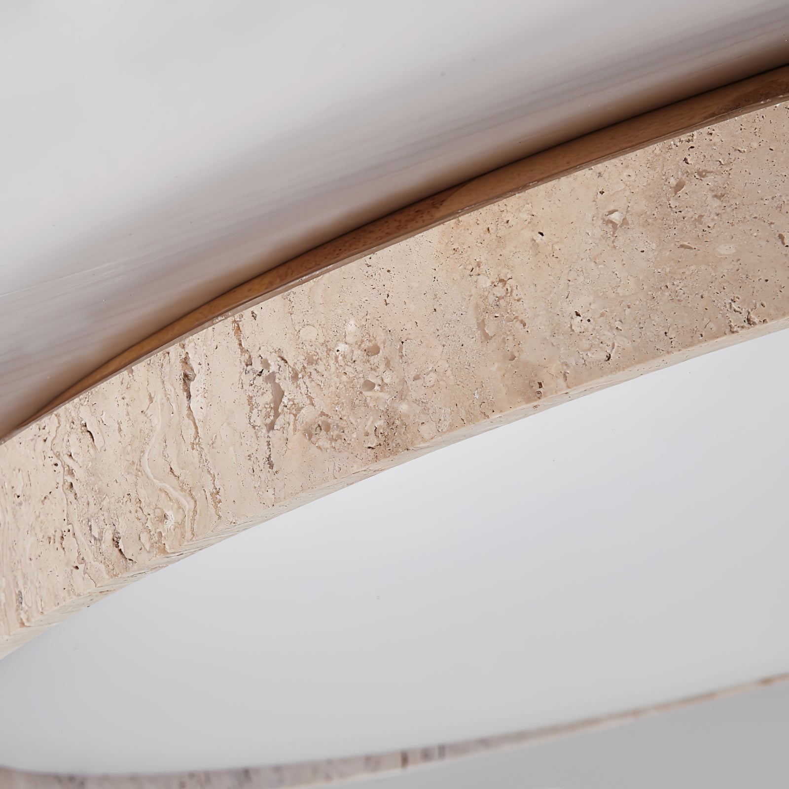 Kathy Travertine Round Ceiling Light-Neutral Decor