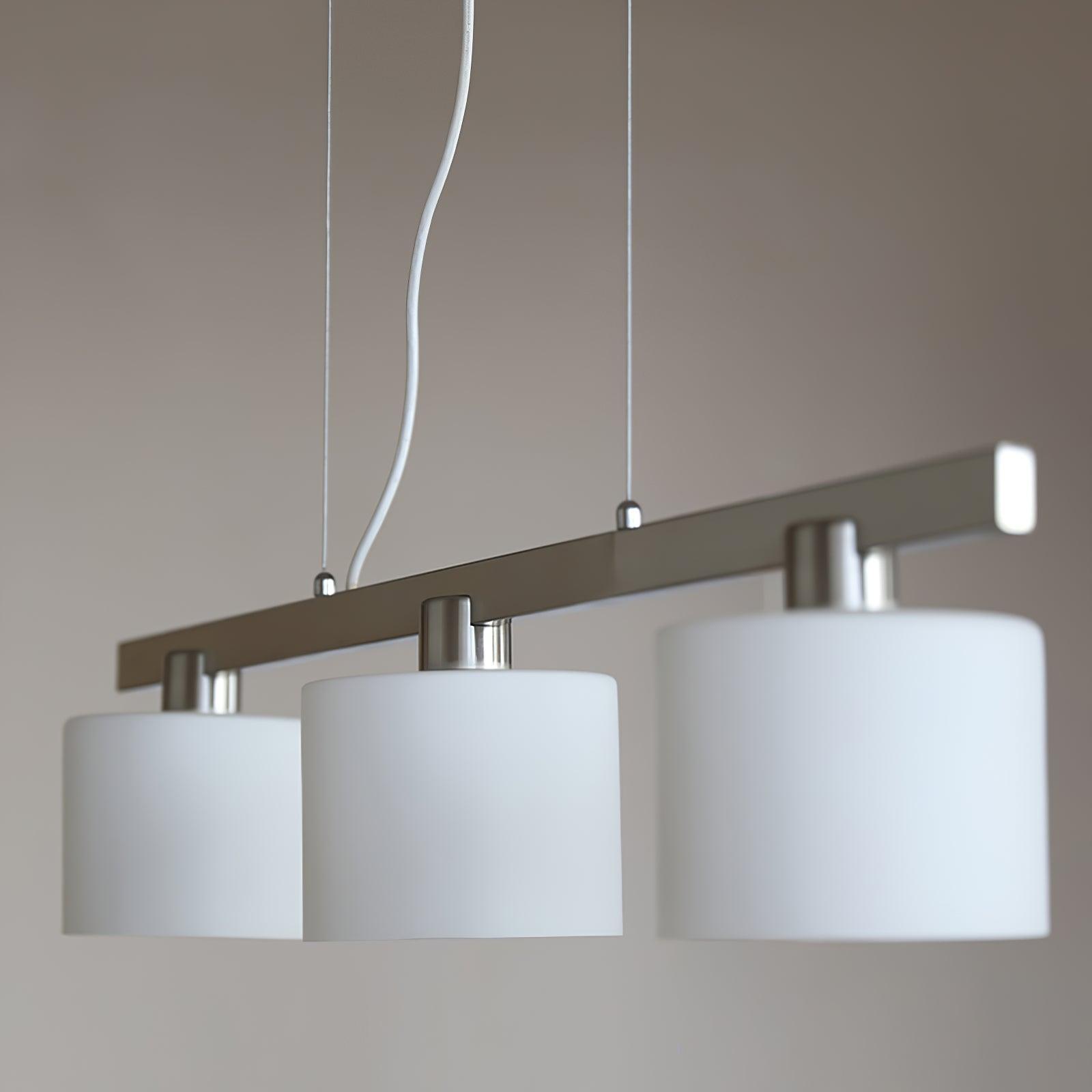 Arisha White Cluster Pendant Light, 3 Heads, Metal/Glass - Neutral Decor