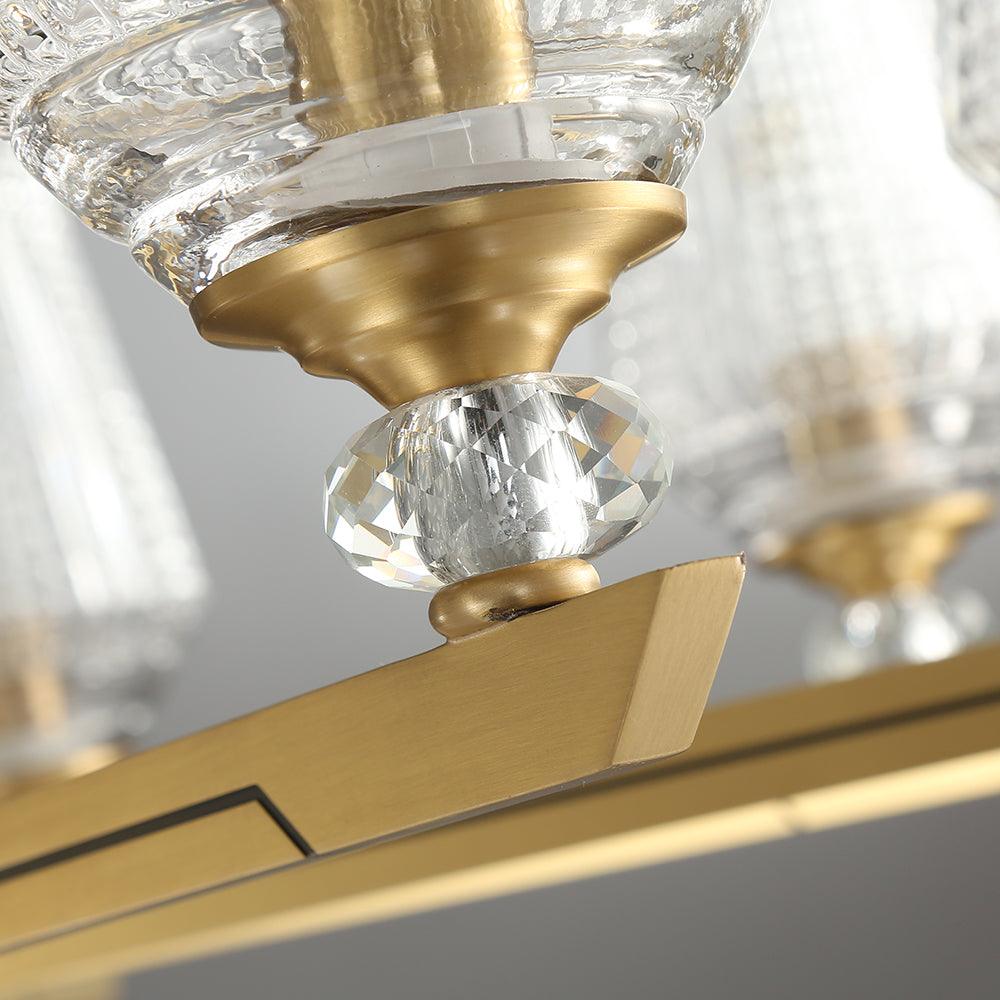 Astra Luxury Hexa Brass Chandelier-Neutral Decor