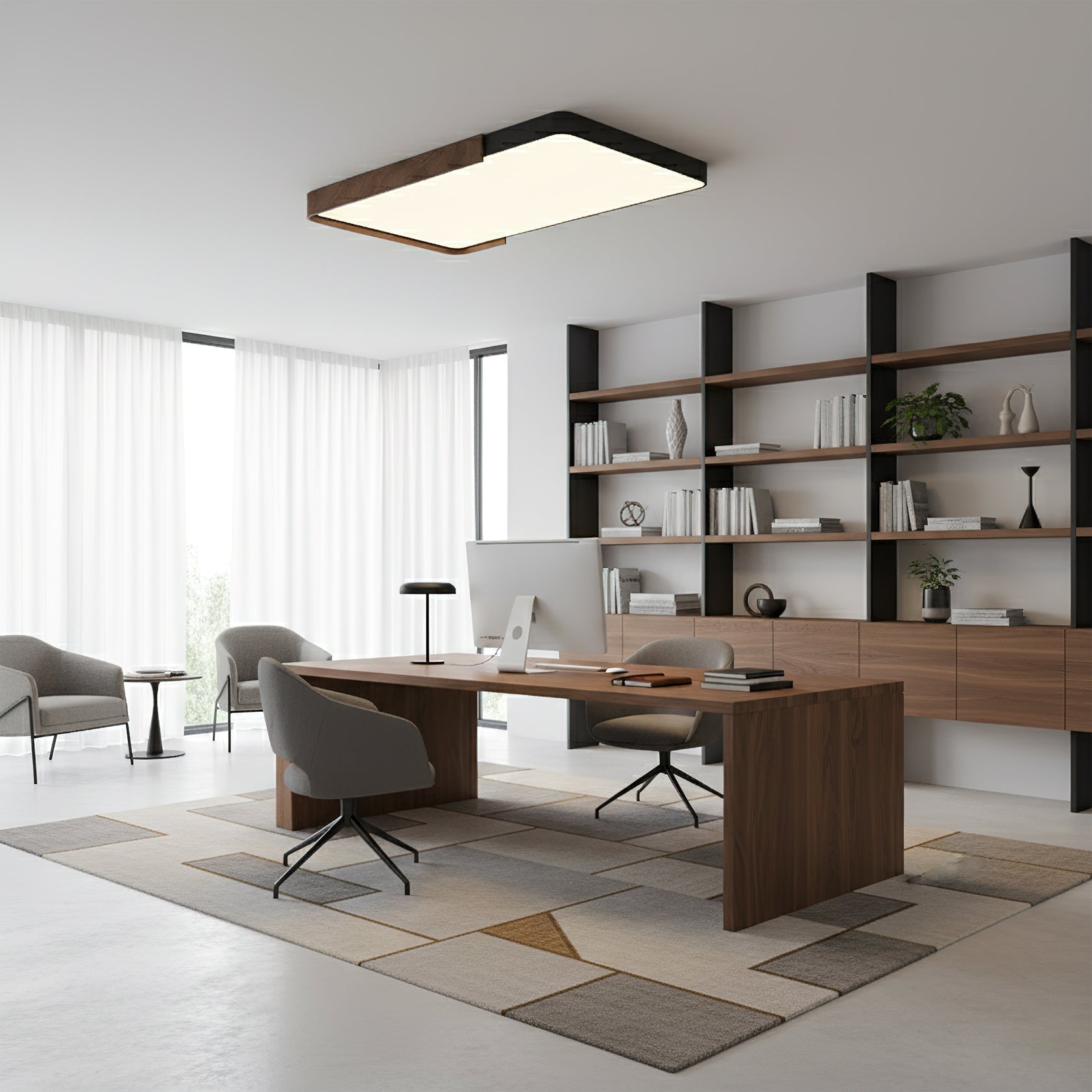 Side profile of the slim Orren Ceiling Light.