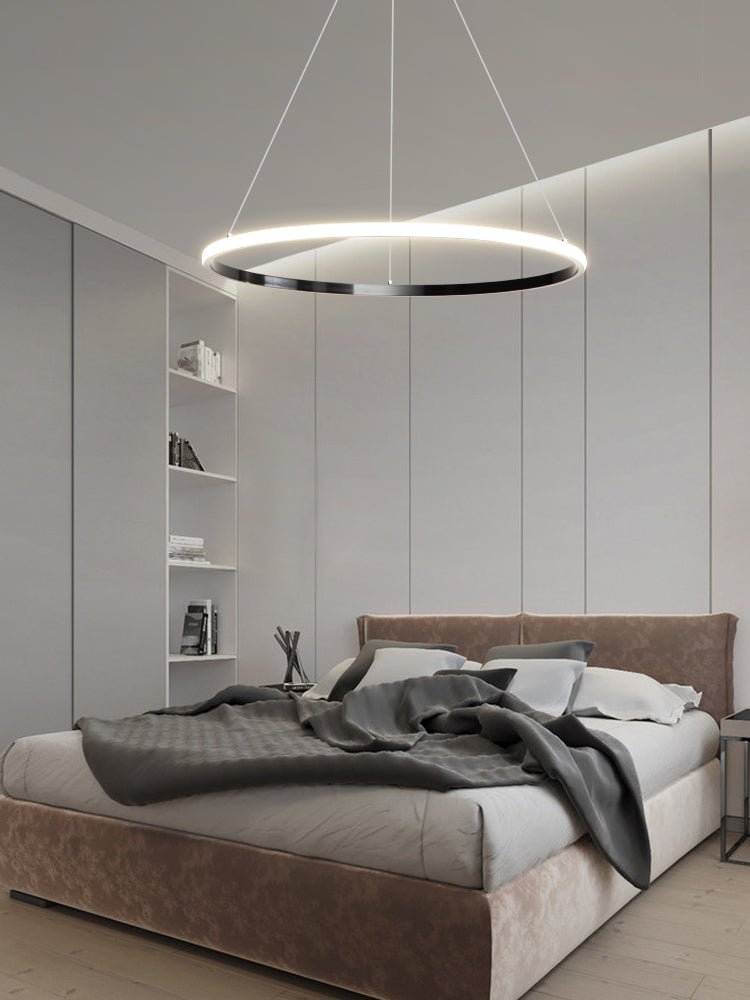 Efrion Modern Minimalist Rings Brass Plastic Chandelier-Neutral Decor