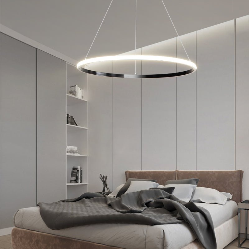 Efrion Modern Minimalist Rings Brass Plastic Chandelier-Neutral Decor