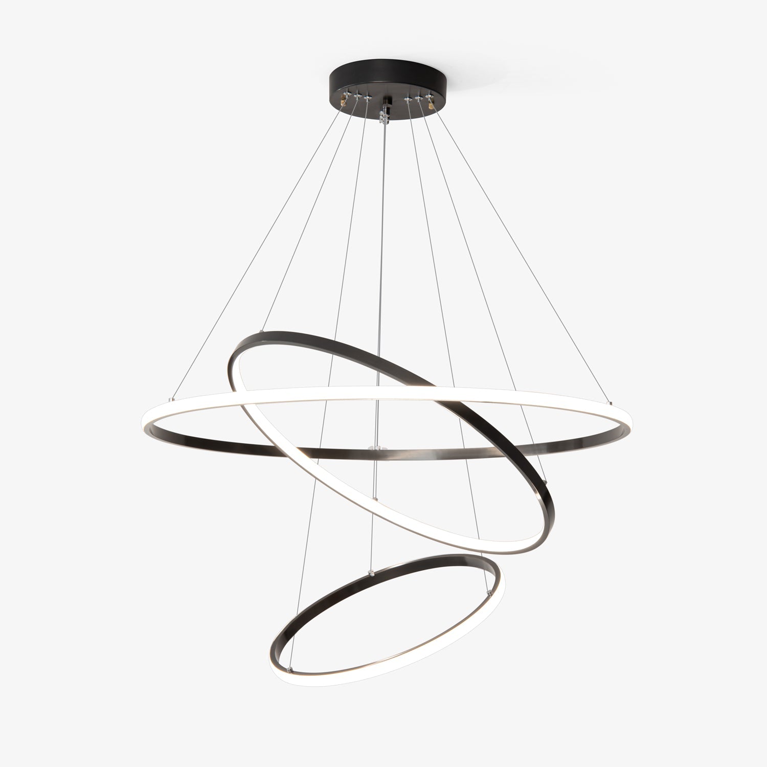 Efrion Modern Minimalist Rings Brass Plastic Chandelier-Neutral Decor