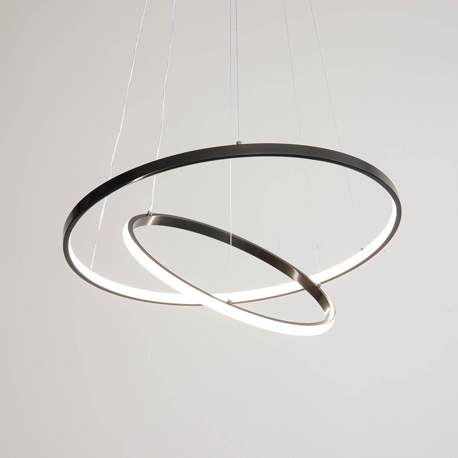 Efrion Modern Minimalist Rings Brass Plastic Chandelier-Neutral Decor