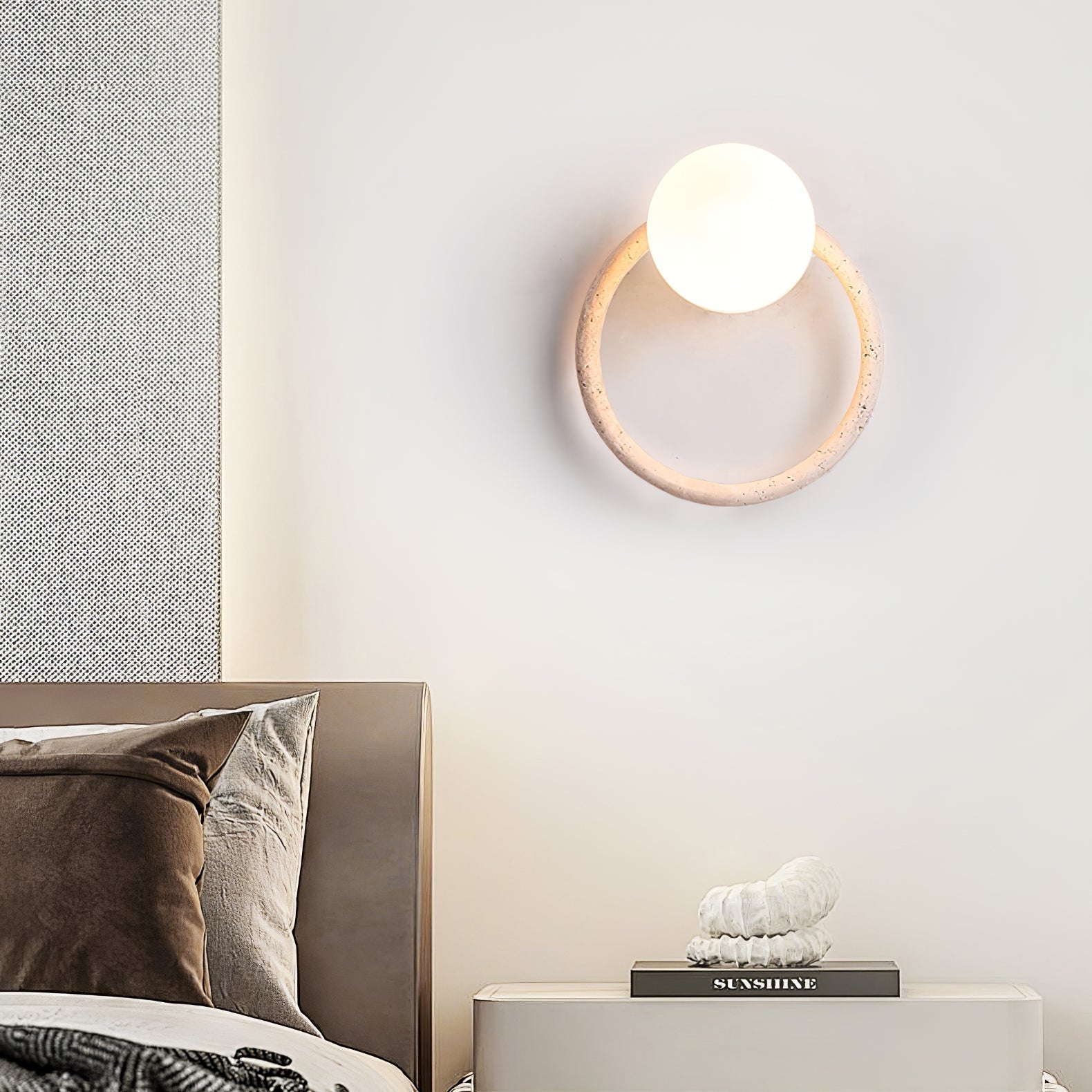 Idoryra Travertine Wall Light-Neutral Decor