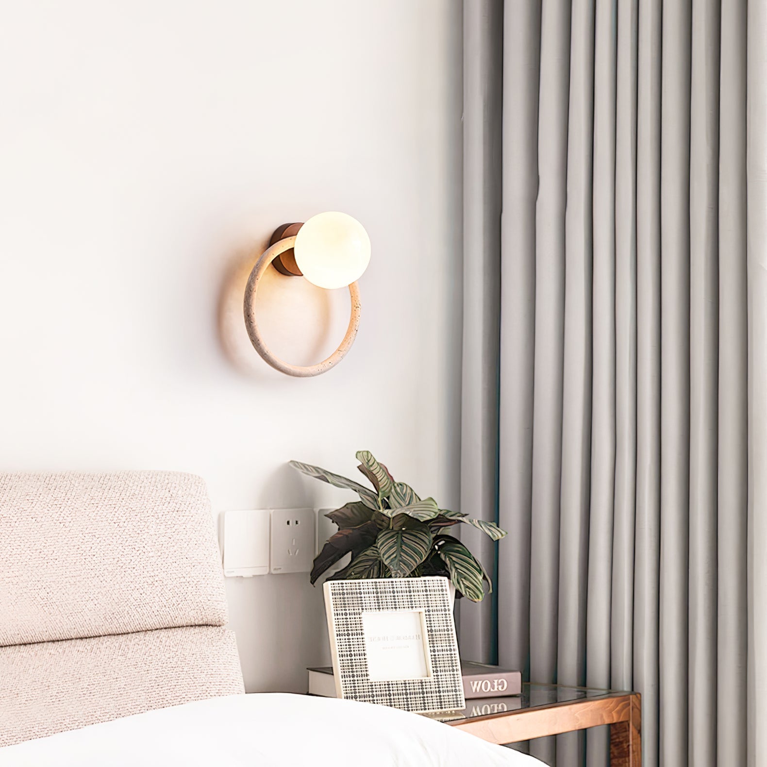 Idoryra Travertine Wall Light-Neutral Decor