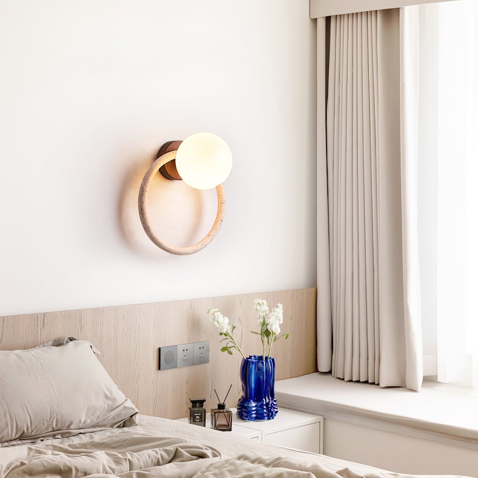 Idoryra Travertine Wall Light-Neutral Decor