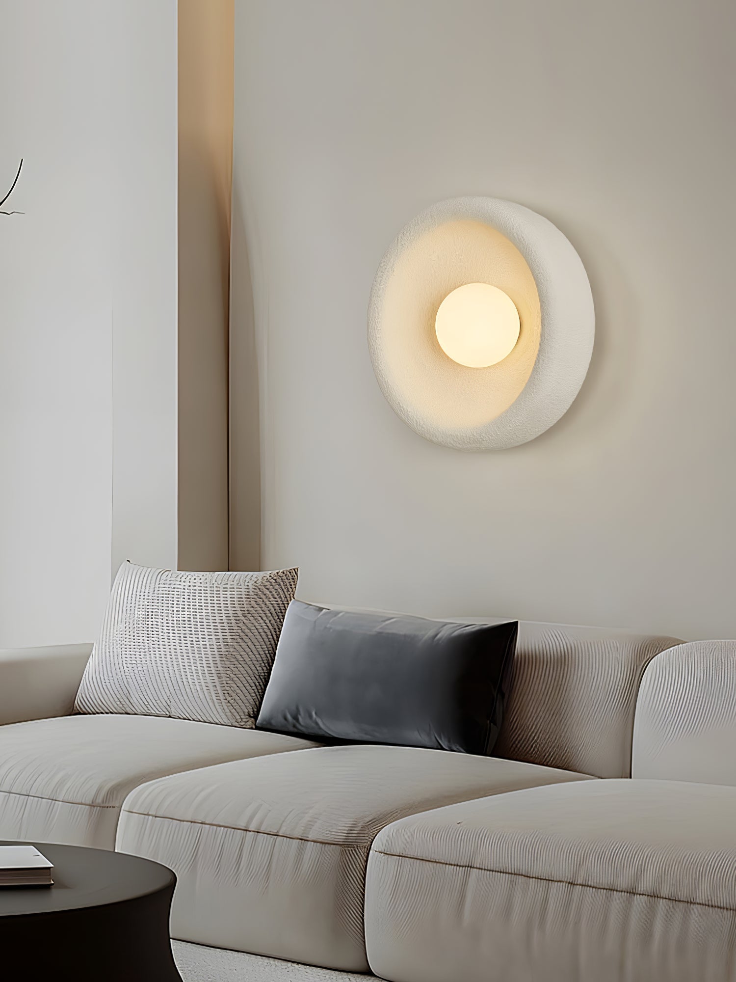 Evvinora Modern Minimalist Halo Glass Wall Light-Neutral Decor