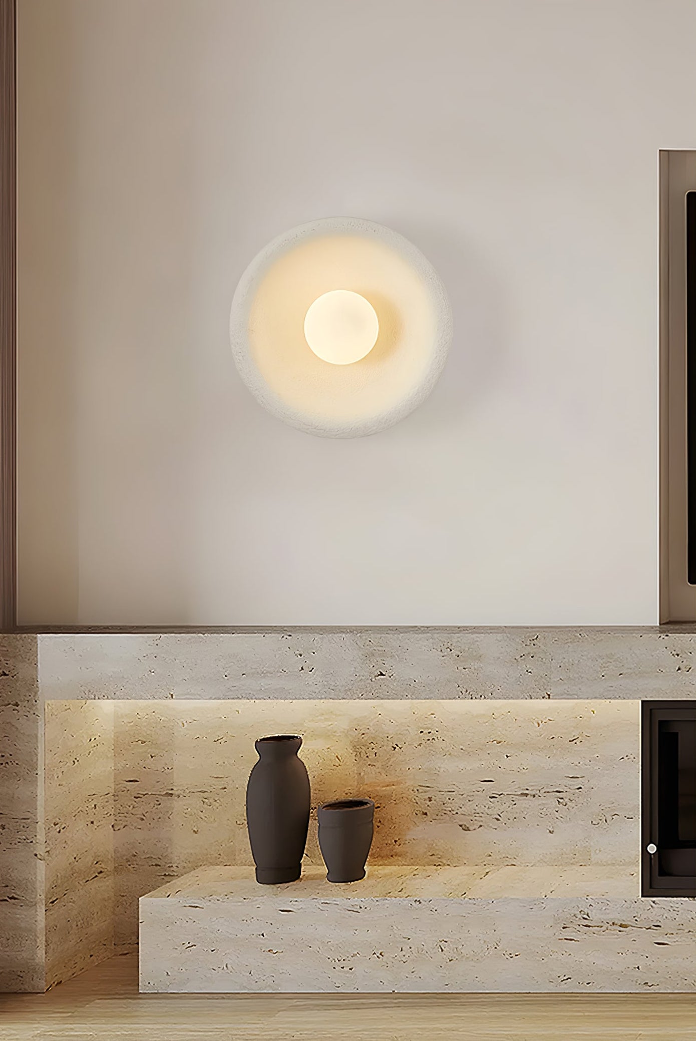 Evvinora Modern Minimalist Halo Glass Wall Light-Neutral Decor