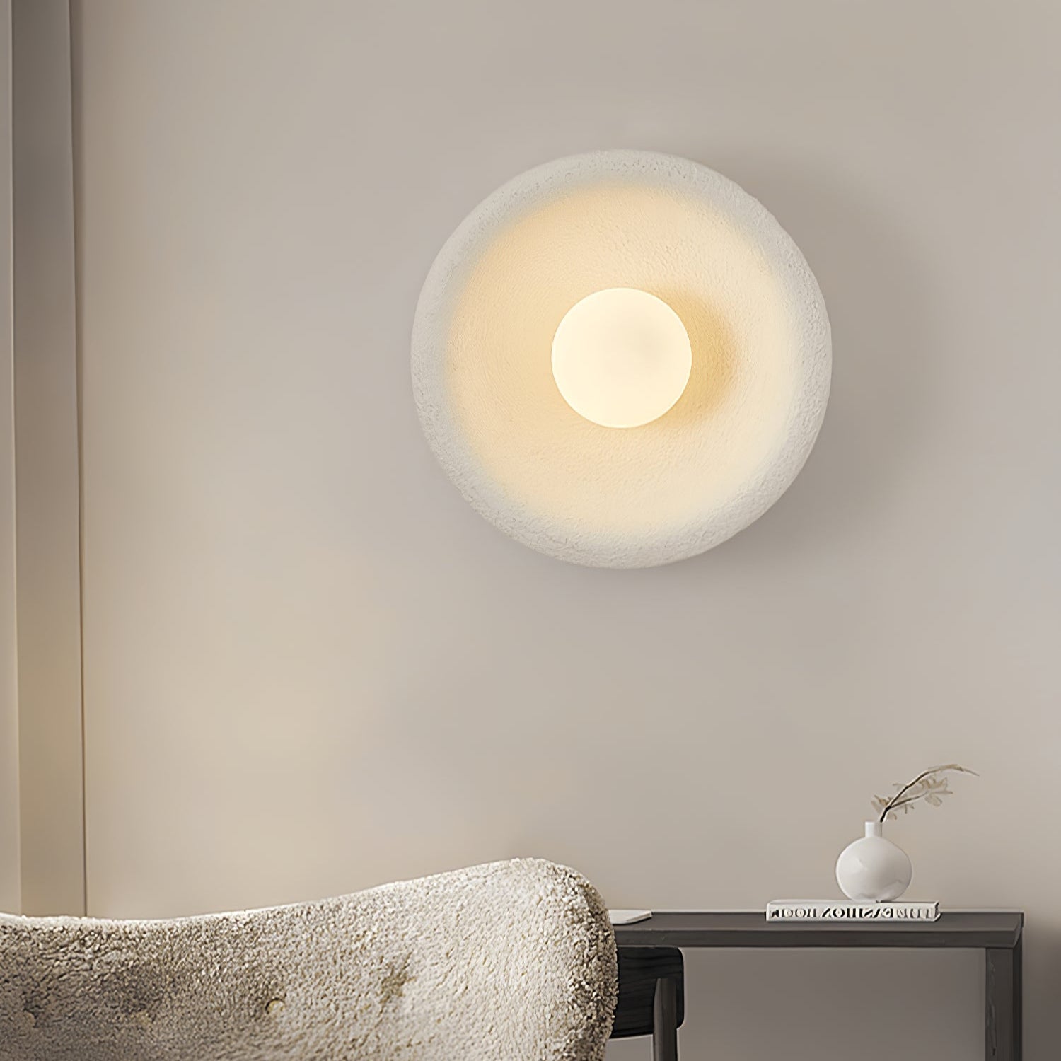 Evvinora Modern Minimalist Halo Glass Wall Light-Neutral Decor