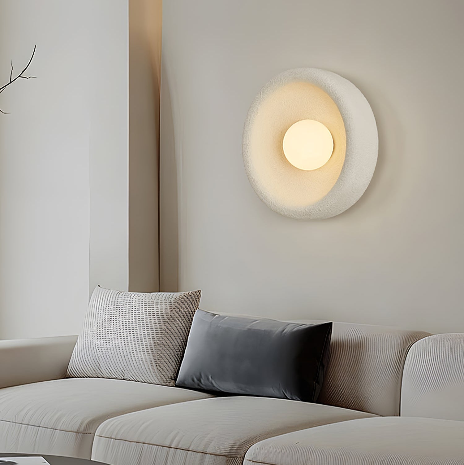 Evvinora Modern Minimalist Halo Glass Wall Light-Neutral Decor