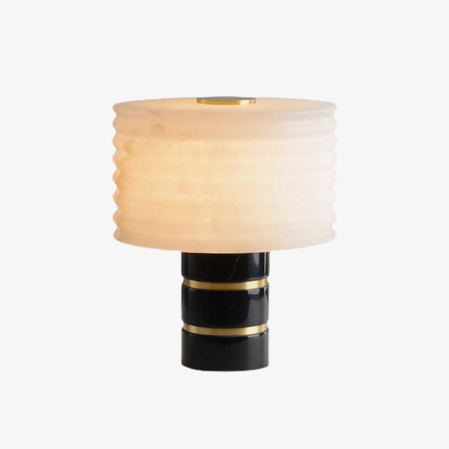 Elmarir Ribbed Alabaster Table Lamp-Neutral Decor
