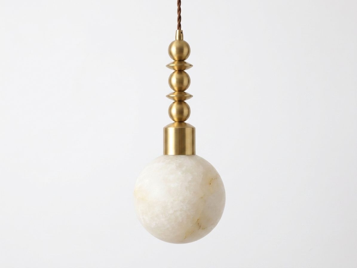 Nivalora Alabaster Beaded Pendant Light