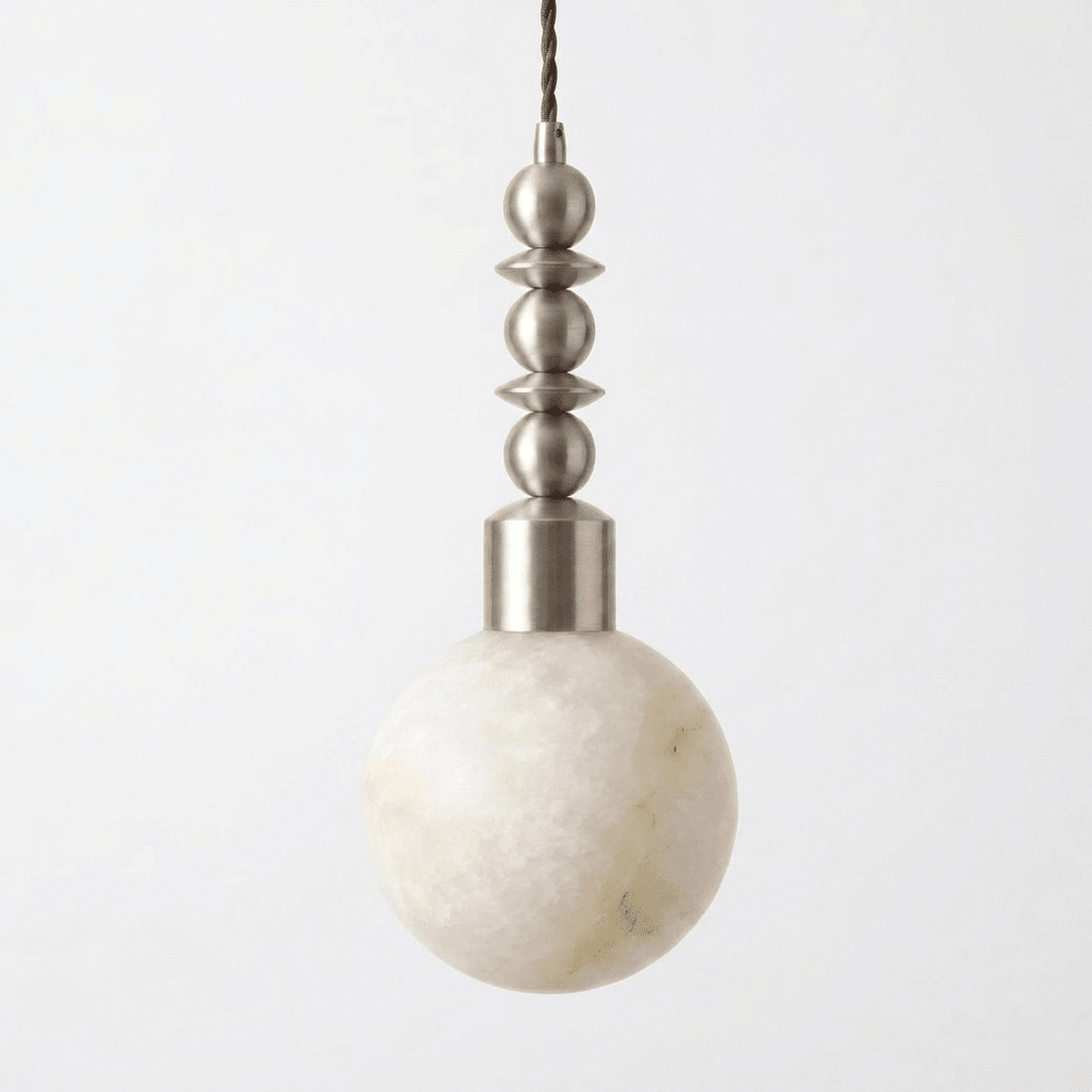 Nivalora Alabaster Beaded Pendant Light