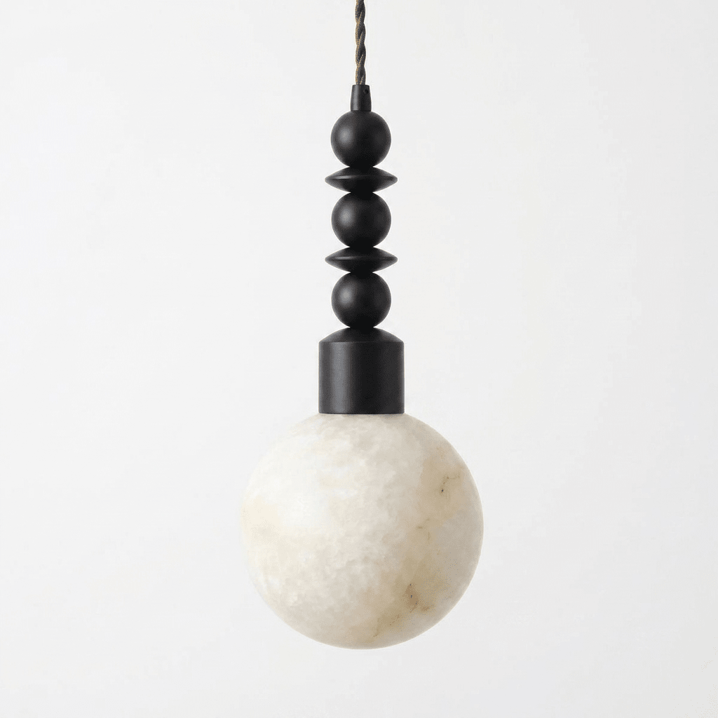 Nivalora Alabaster Beaded Pendant Light
