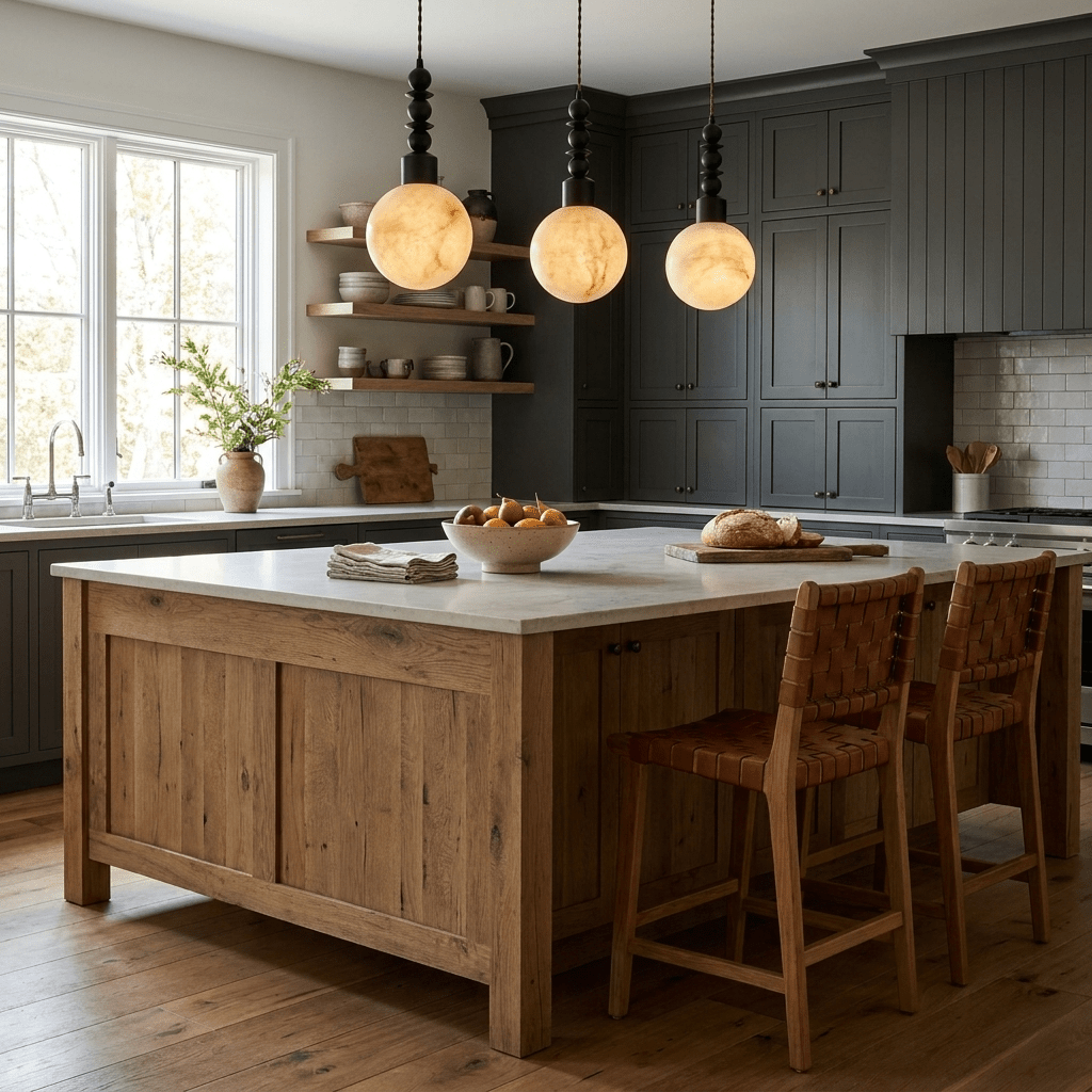 Nivalora Alabaster Beaded Pendant Light