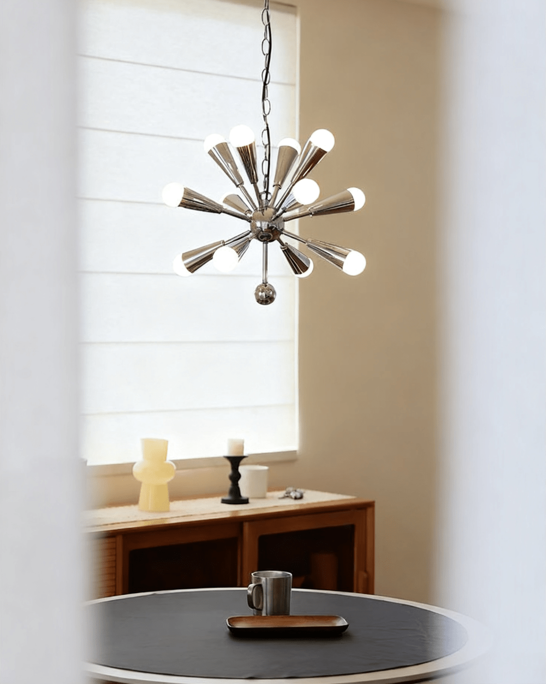 Emberis Chrome Chandelier-Neutral Decor