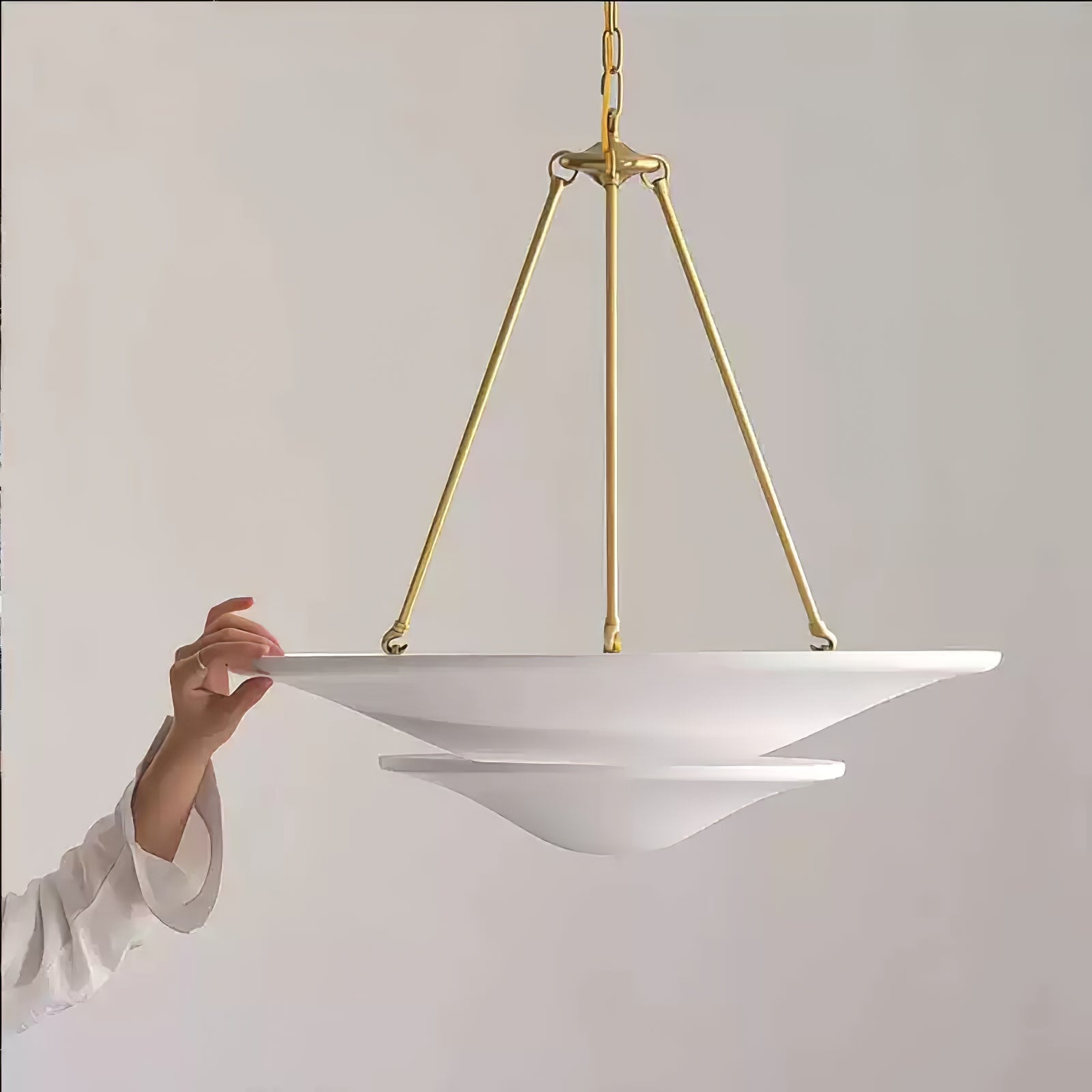 Lunara Modern Plaster Pendant Light-Neutral Decor