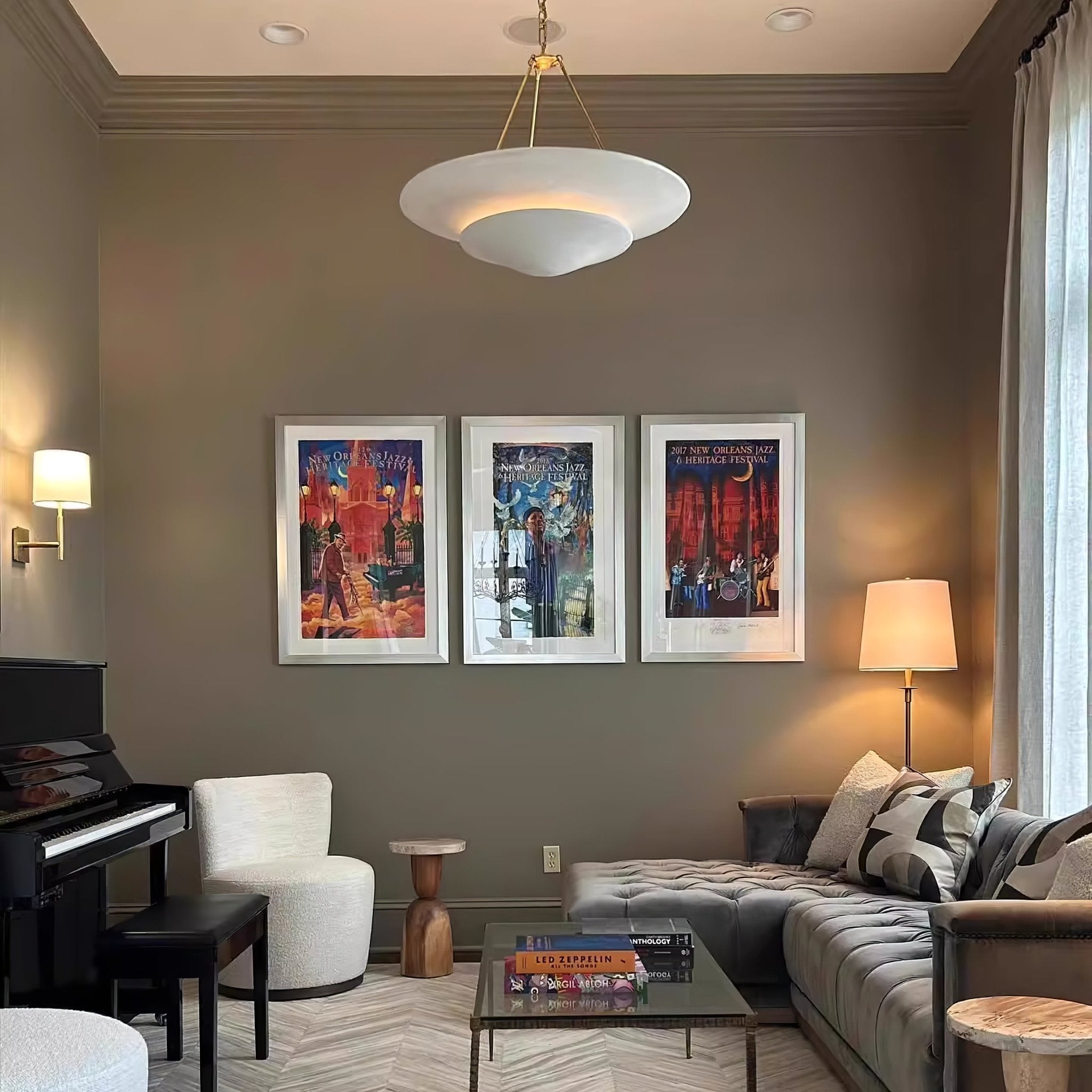 Lunara Modern Plaster Pendant Light-Neutral Decor