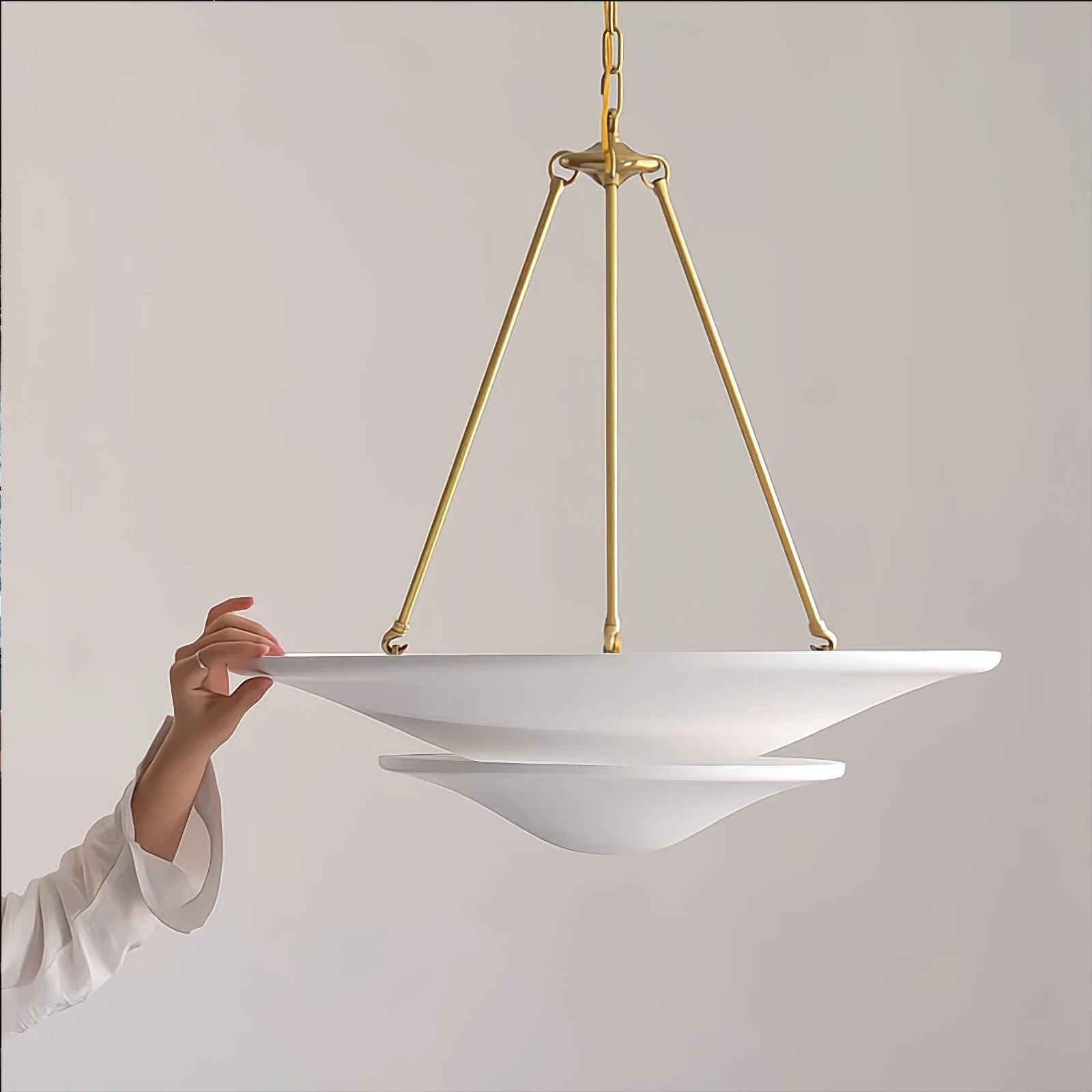 Lunara Modern Plaster Pendant Light-Neutral Decor