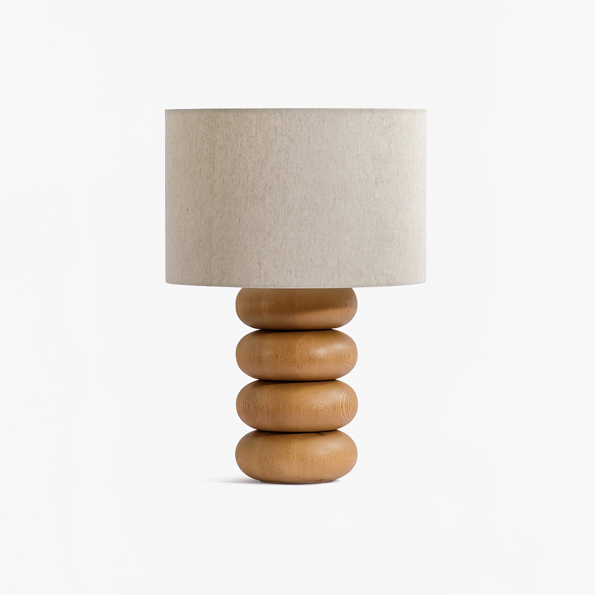 Lild Wood Fabric Table Lamp-Neutral Decor