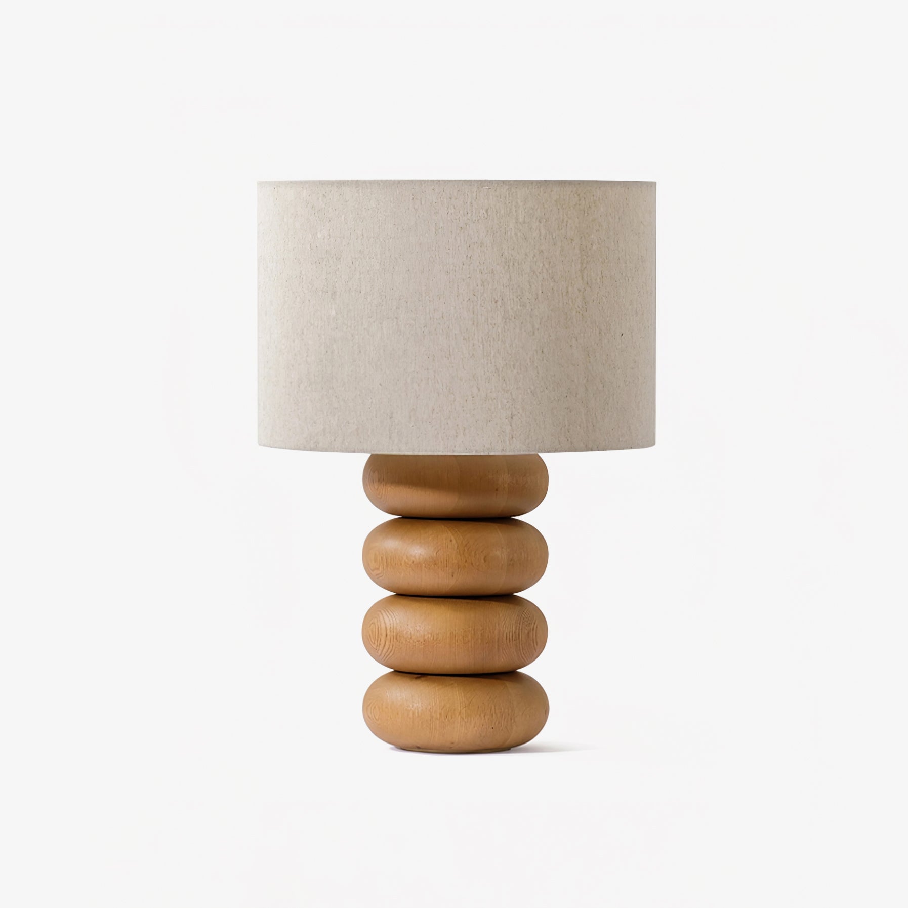 Lild Wood Fabric Table Lamp-Neutral Decor