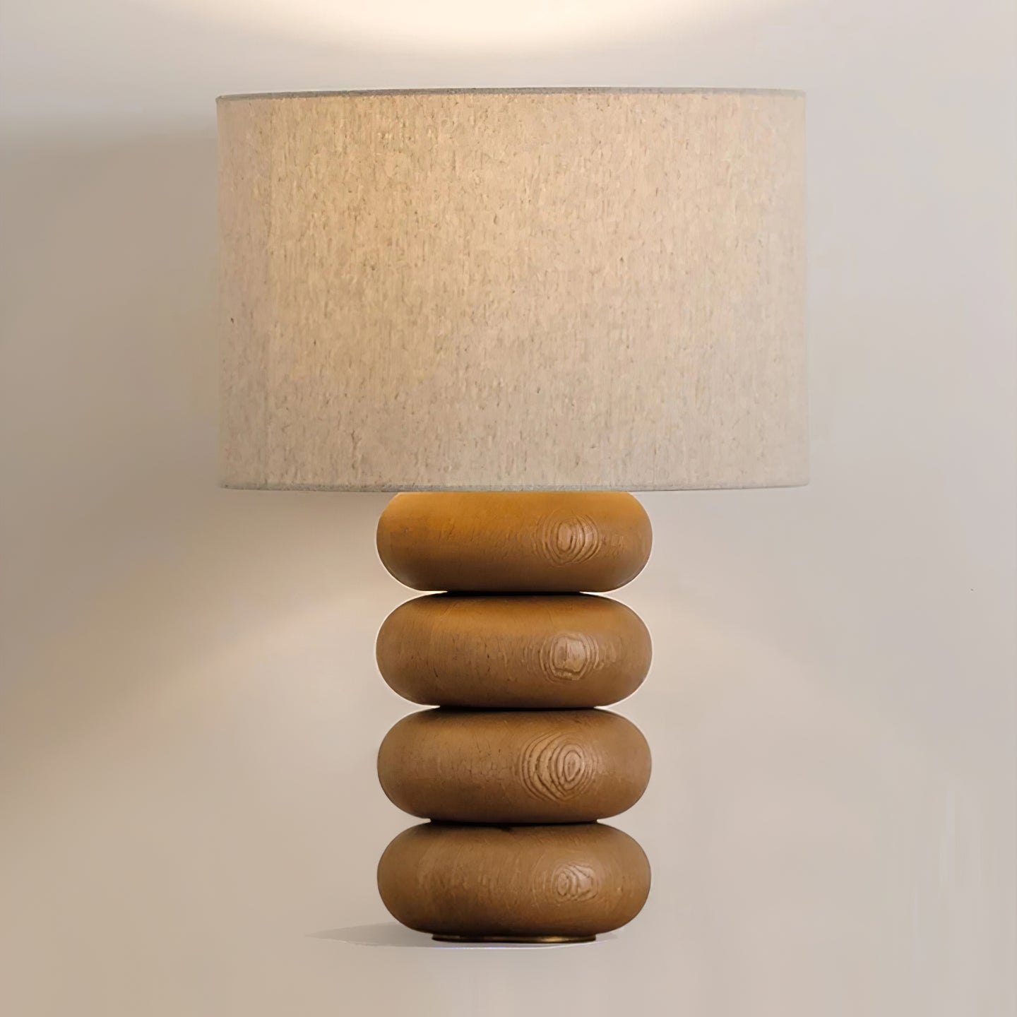 Lild Wood Fabric Table Lamp-Neutral Decor